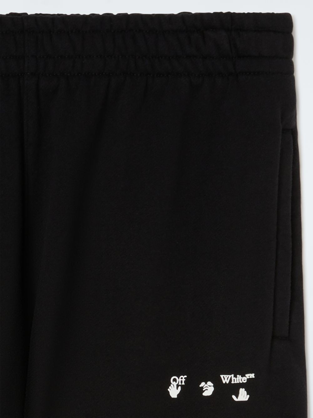 Off-White o1gr1nt1124 Ow Logo Slim Cuffed Sweatpant in Black Size US 28 / EU 44 - 2 Thumbnail