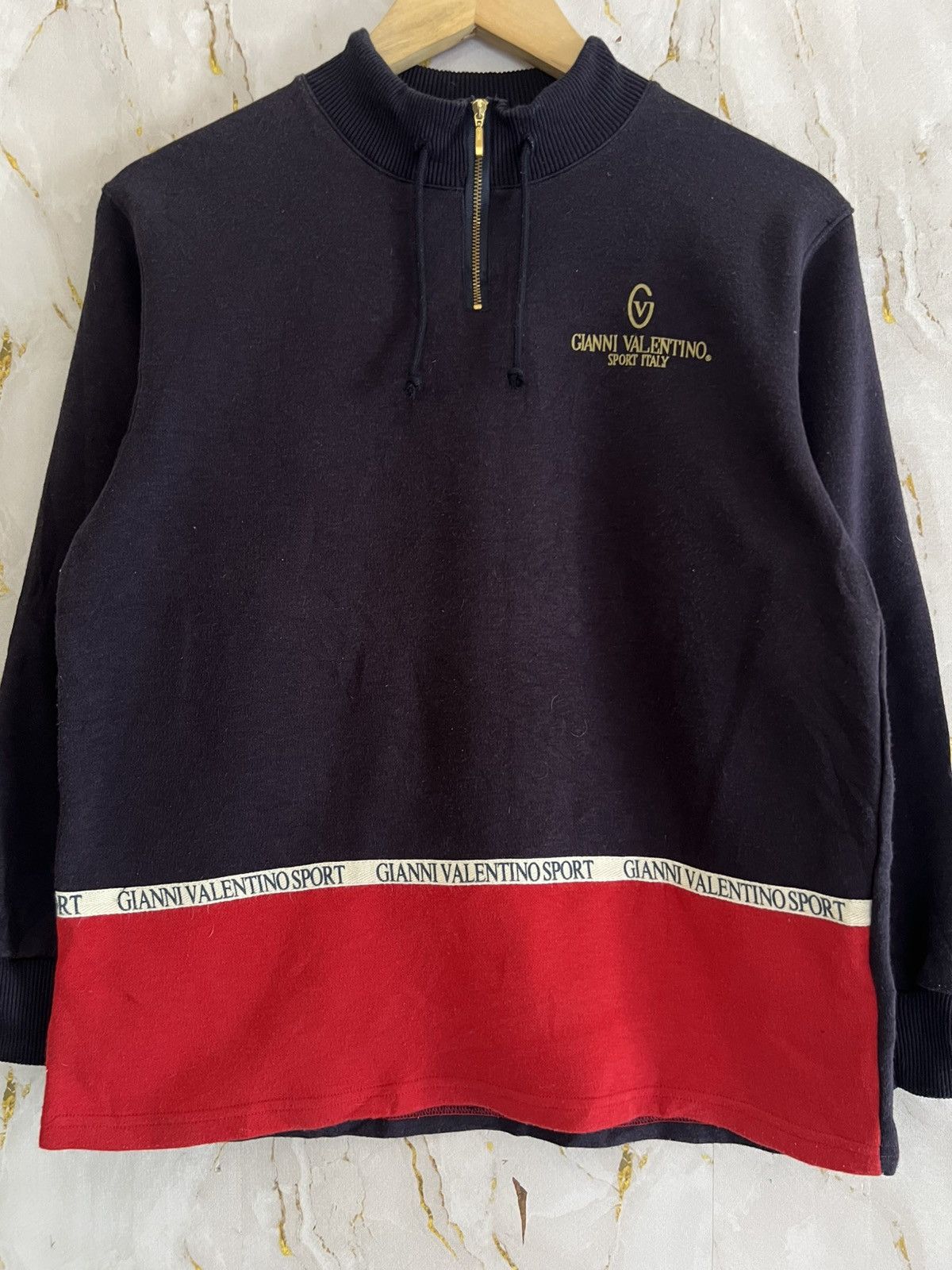 Gianni Valentino Gianni Valentino Half Zip – Vintage Italian Designer Size US M / EU 48-50 / 2 - 1 Thumbnail