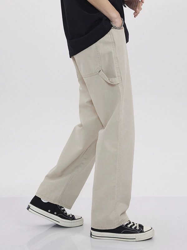 Jean Retro high street men's loose straight cargo jeans Size US 32 / EU 48 - 4 Thumbnail