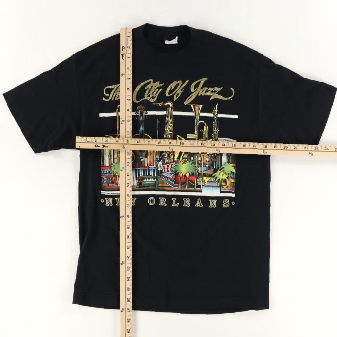 Vintage VTG Tee's Unlimited New Orleans Jazz 1987 Solid T-Shirt Black Men's L Shirt Size US L / EU 52-54 / 3 - 3 Thumbnail
