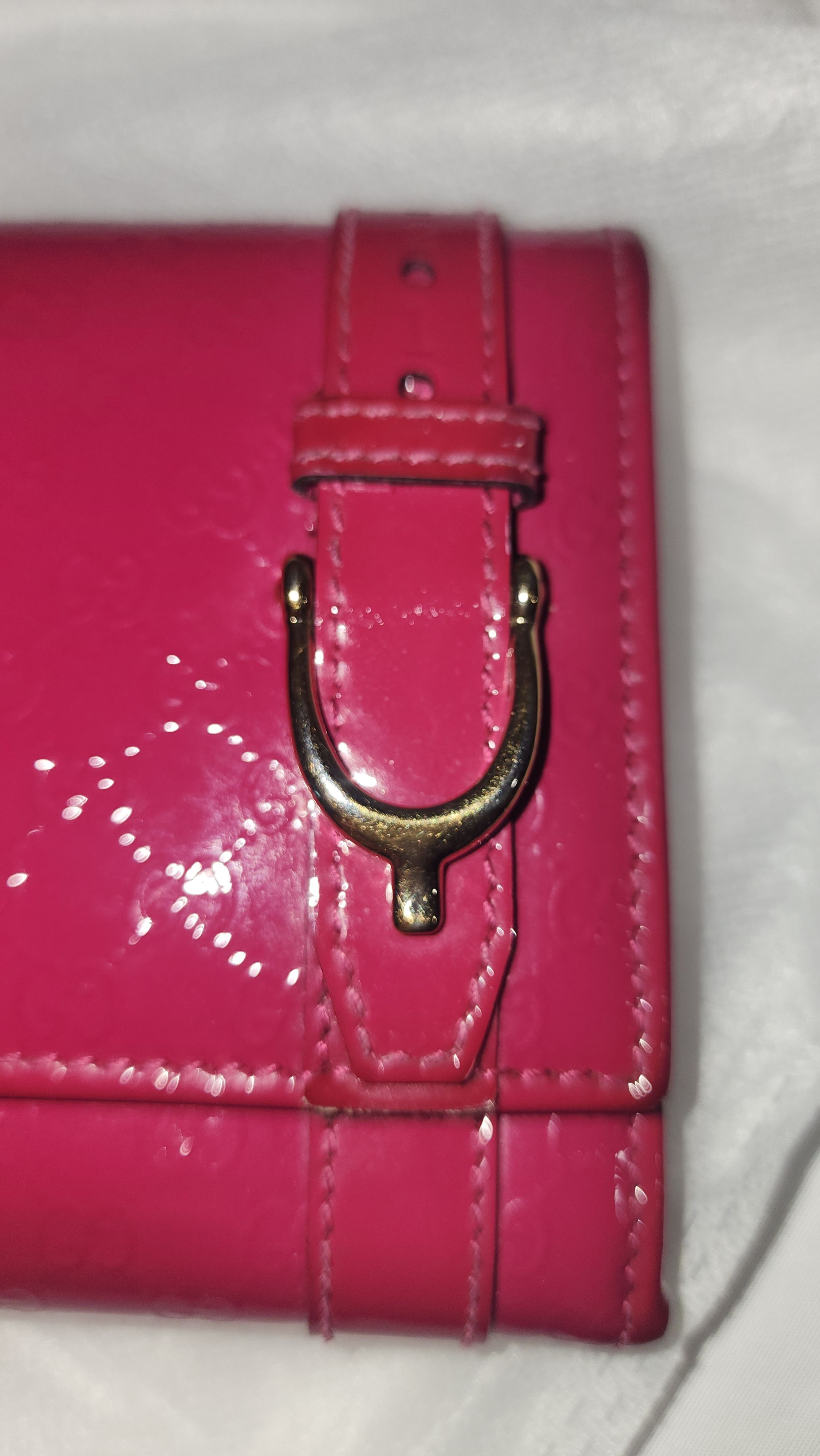 Gucci Gucci Fuscia Patent Microguccissima Long Wallet Hot Pink Size ONE SIZE - 15 Thumbnail