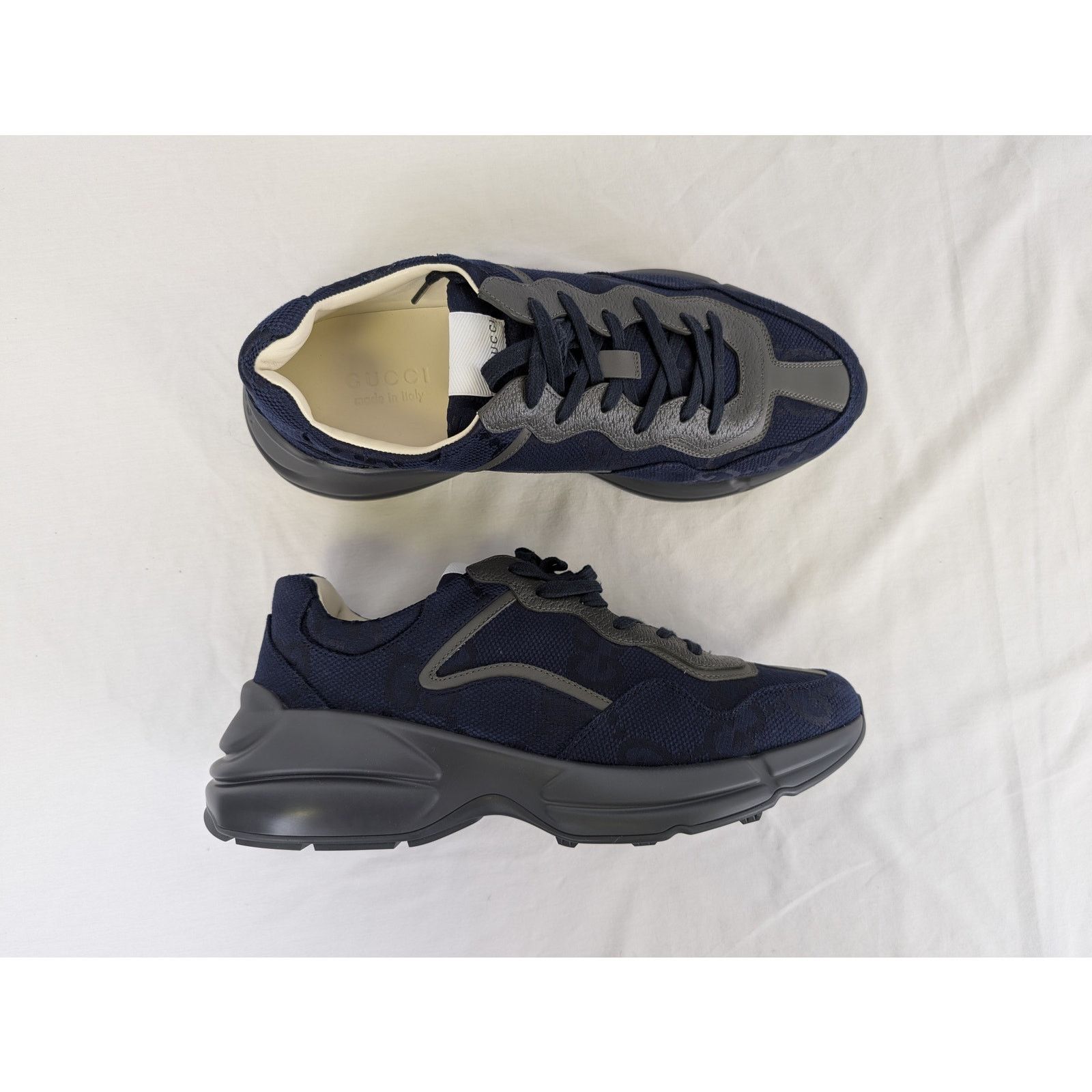 Gucci o1rshd1 GG Canvas Microsoft Sneakers in Grey Size US 10.5 / EU 43-44 - 15 Thumbnail