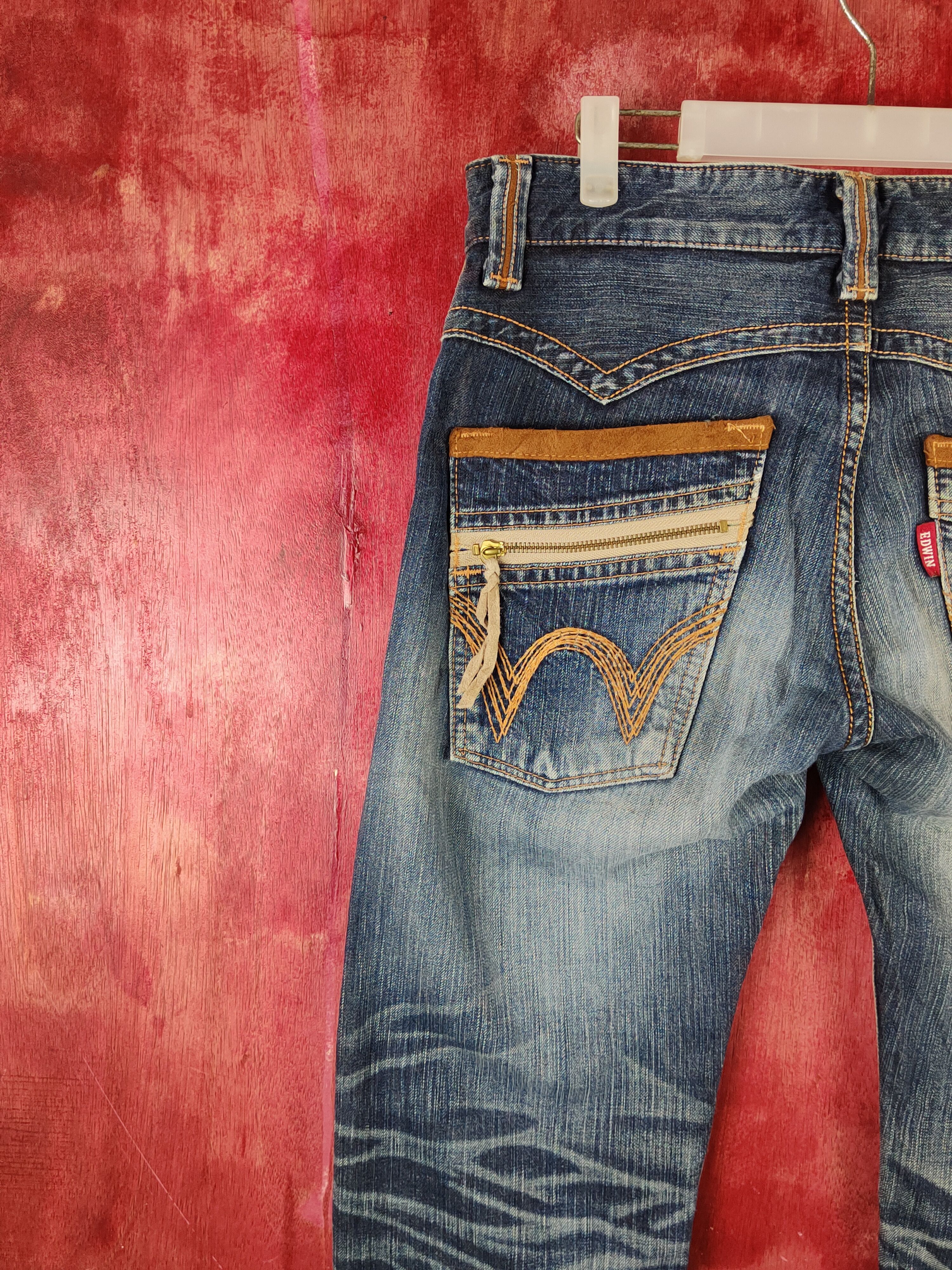 Edwin Edwin exclusive vintage Distressed Ripped denim Jeans #S2247 Size US 31 - 10 Thumbnail