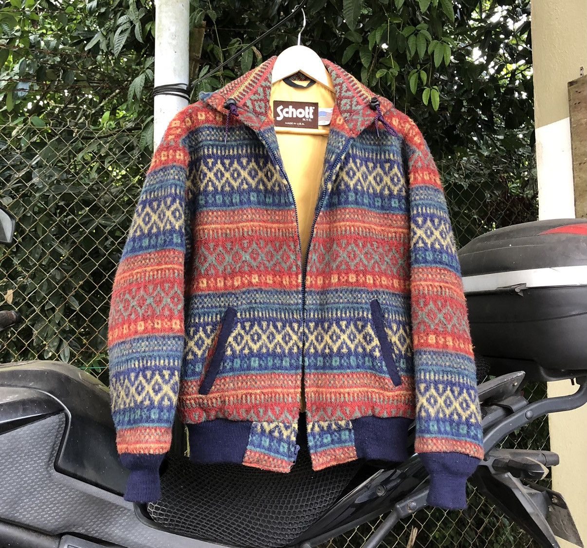 Schott VTG Schott NYC Wool Navajo Blanket Bomber Jacket Made In 🇺🇸 Size US M / EU 48-50 / 2 - 2 Thumbnail