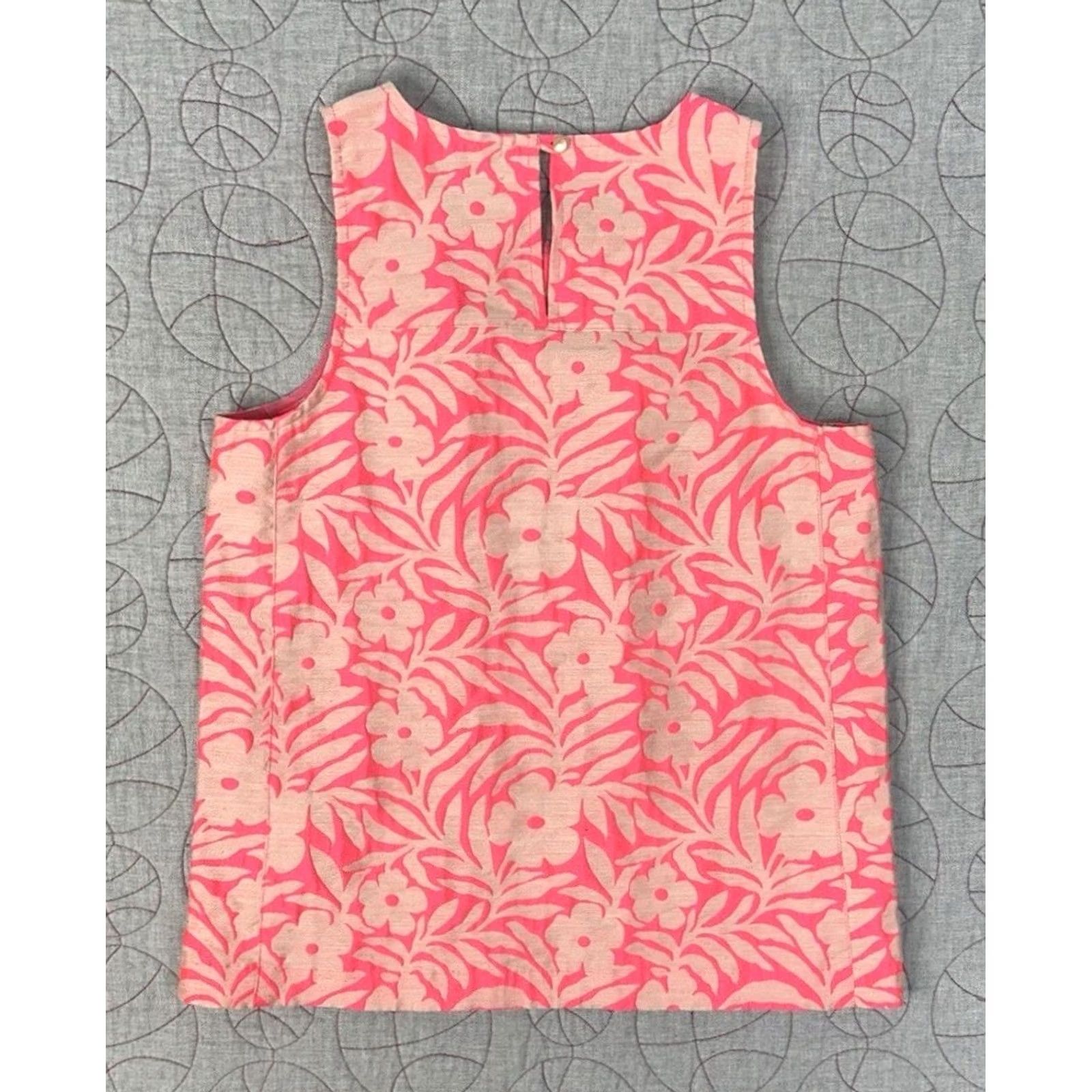 J.Crew J.CREW Seamed Shell Plumeria Floral Sleeveless Top Women 0 Multicolor Blouse Sleeveless Floral Pattern Size XS / US 0-2 / IT 36-38 - 4 Thumbnail
