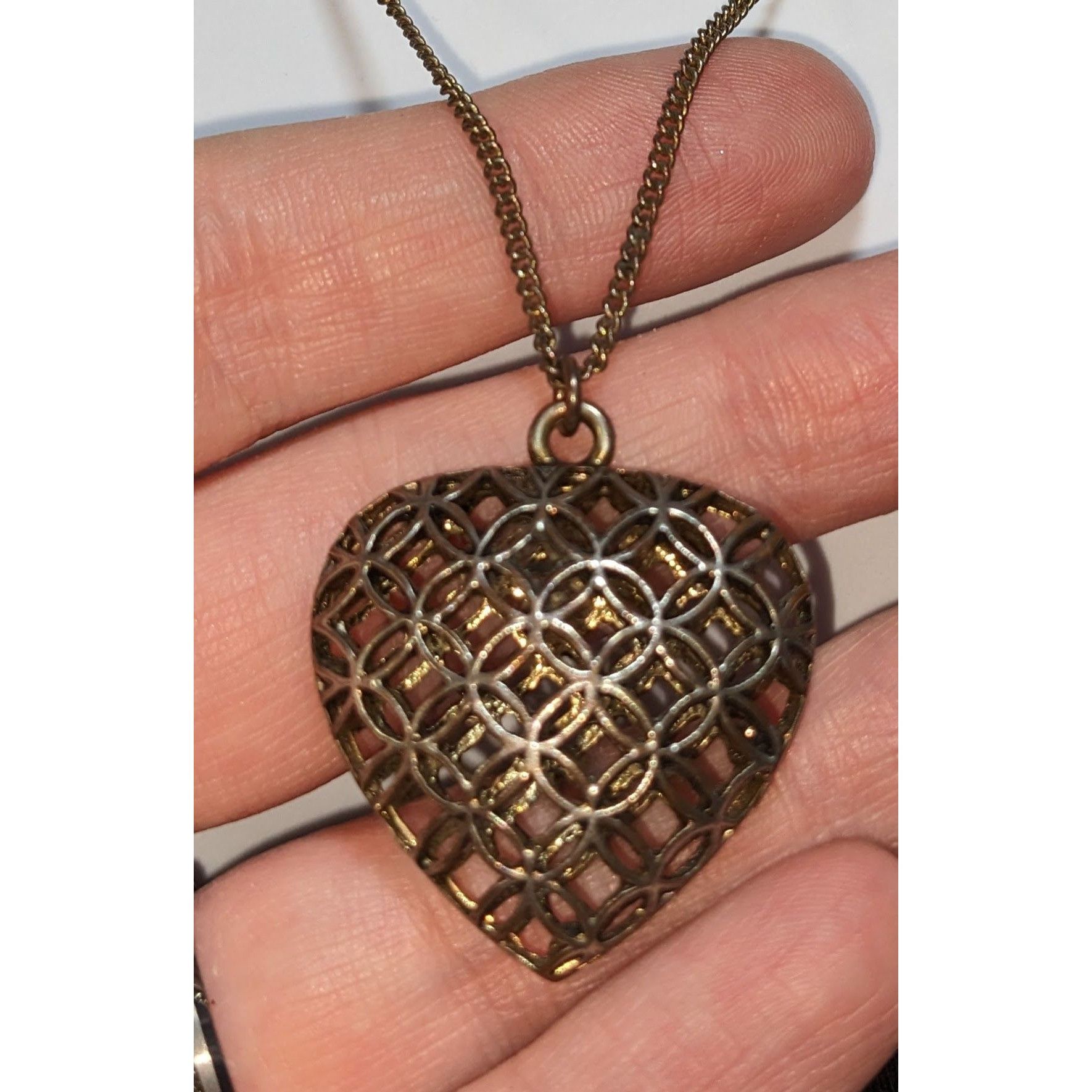 Other Heart-Shaped Filigree Pendant Necklace Size ONE SIZE - 2 Thumbnail