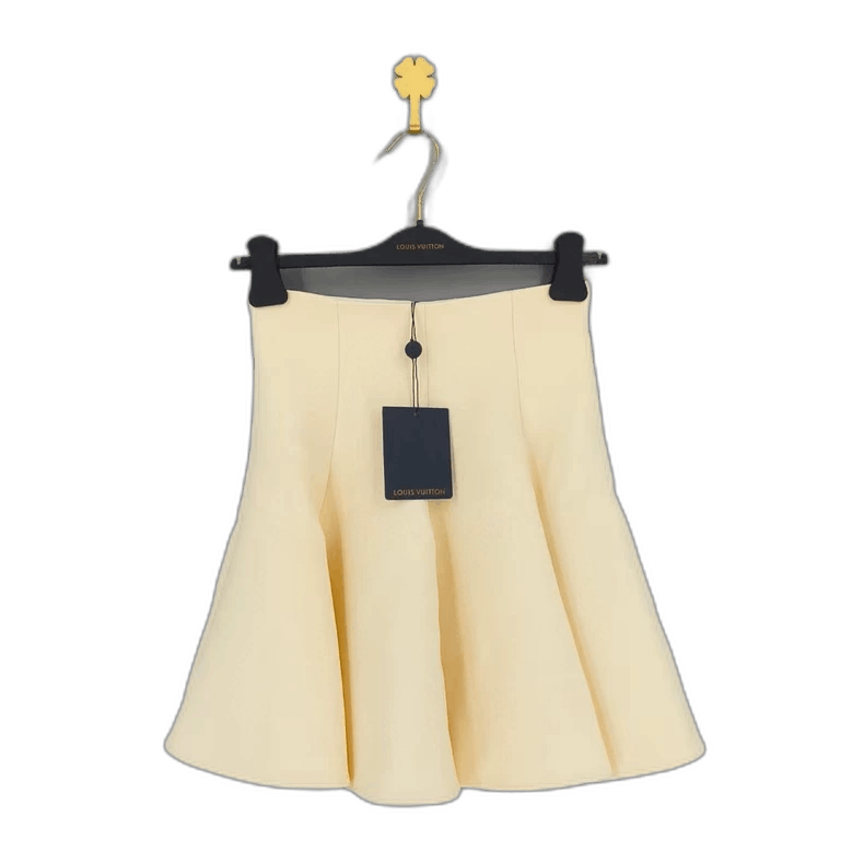 Louis Vuitton louis vuitton ruffled mini skirt in beige Size US 34 / EU 50 - 1 Thumbnail