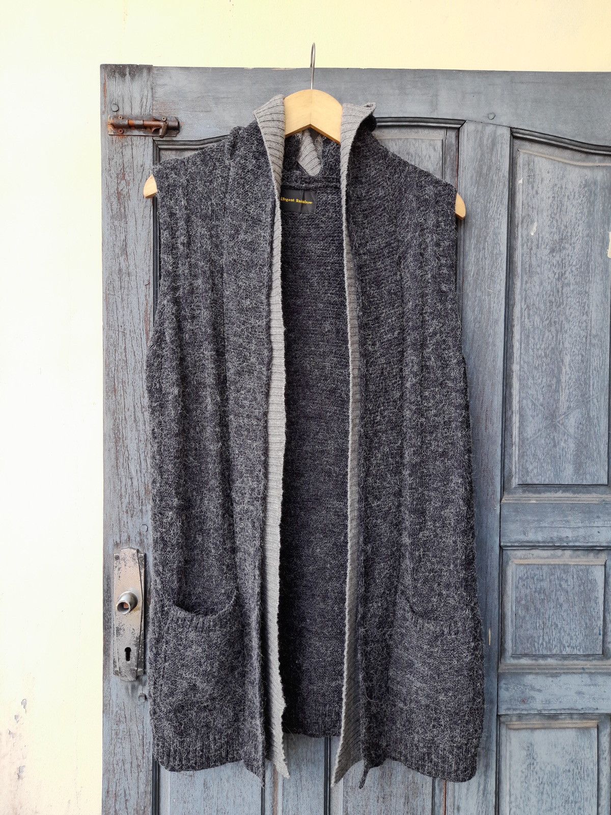 Japanese Brand Vintage Knit Hoodie Vest Elegant Rainbow Grunge Layering Y2K Size US M / EU 48-50 / 2 - 1 Thumbnail