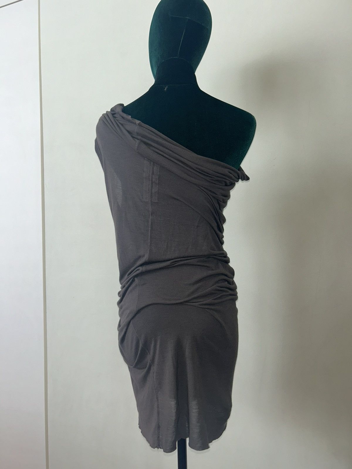 Designer × Rick Owens × Rick Owens Drkshdw One shoulder Rick Owen’s drkshdw long tank top Size L / US 10 / IT 46 - 3 Thumbnail