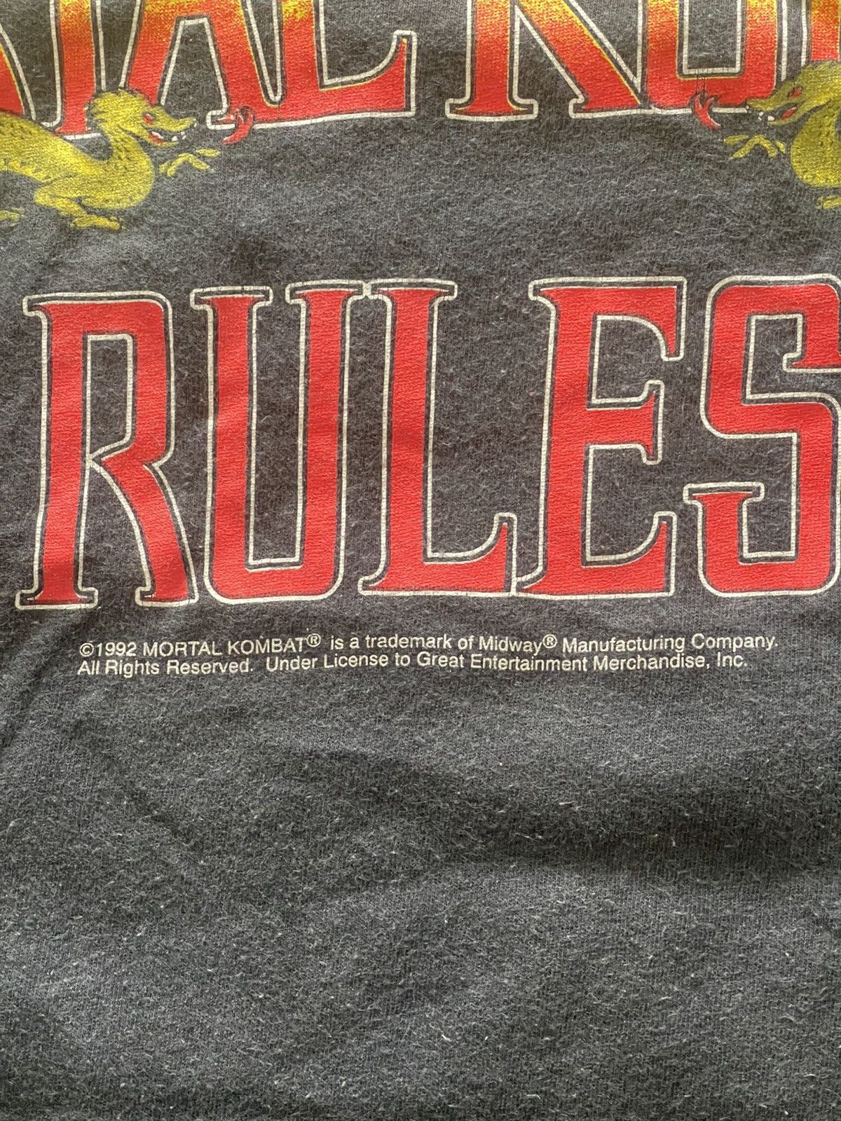 Other Vintage Mortal Kombat Graphic Tee 90s – Black Size US L / EU 52-54 / 3 - 8 Thumbnail