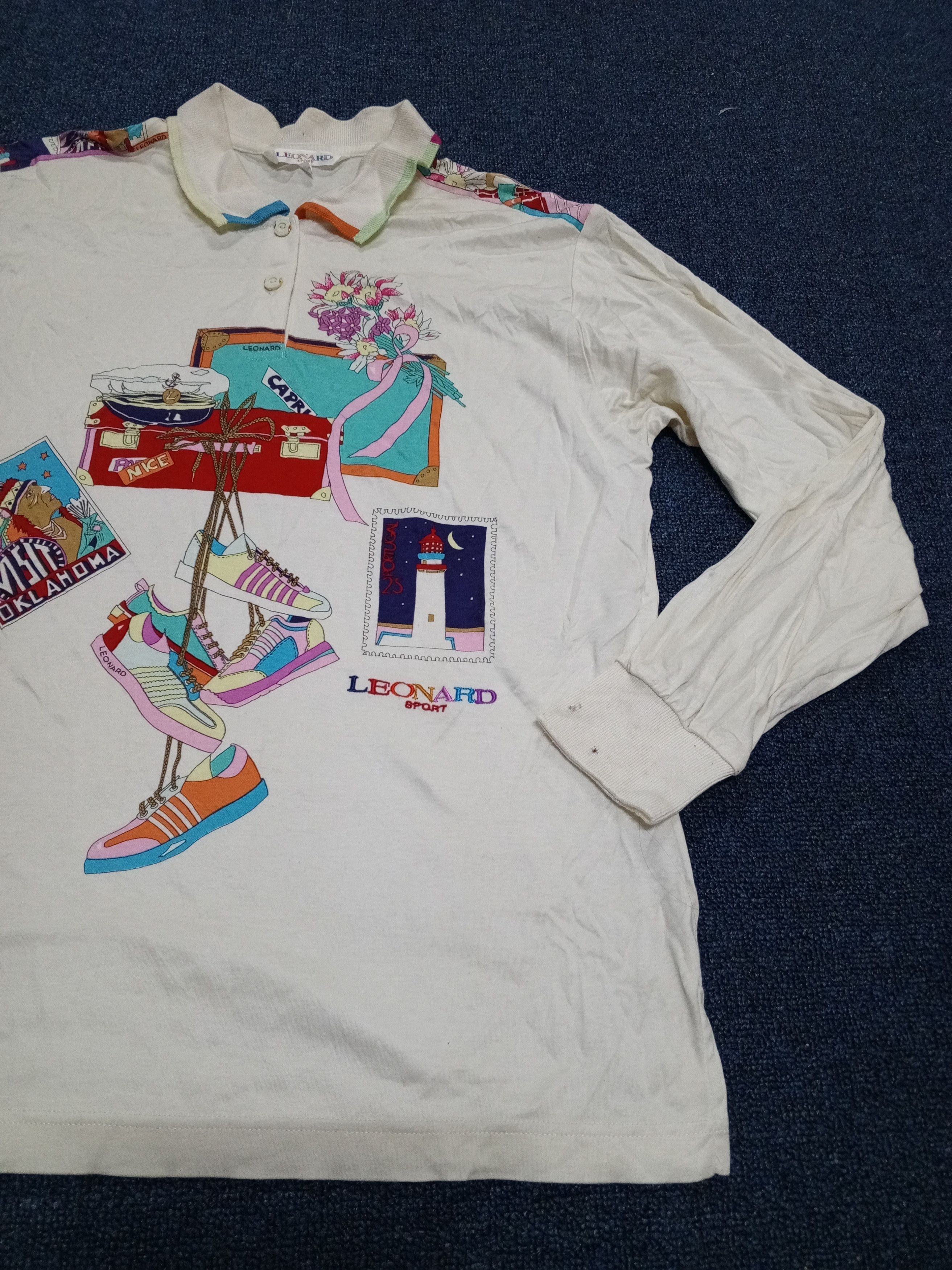 Japanese Brand × Leonard Paris × Vintage LEONARD SPORT LONG SLEEVE Size M / US 6-8 / IT 42-44 - 3 Thumbnail