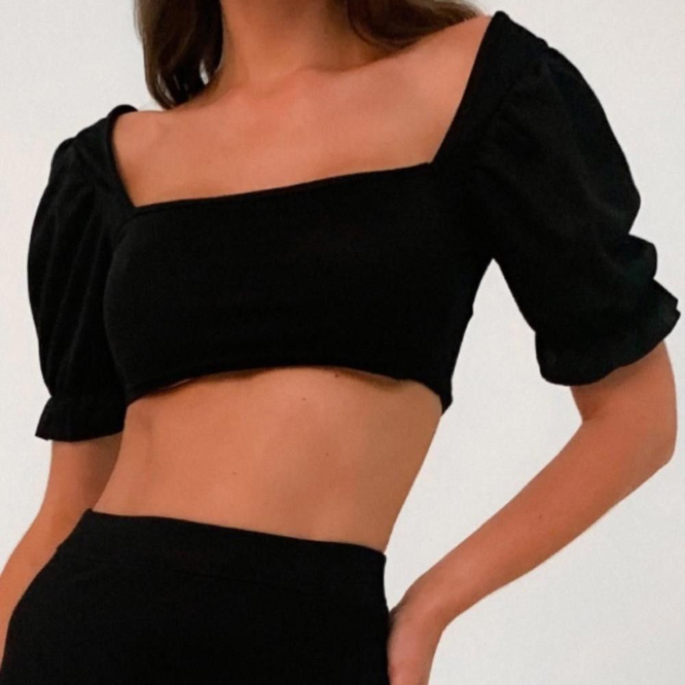 Designer Missguided l NWT Black Milk Maid Puff Sleeve Crop Size 12 Size XL / US 12-14 / IT 48-50 - 9 Thumbnail