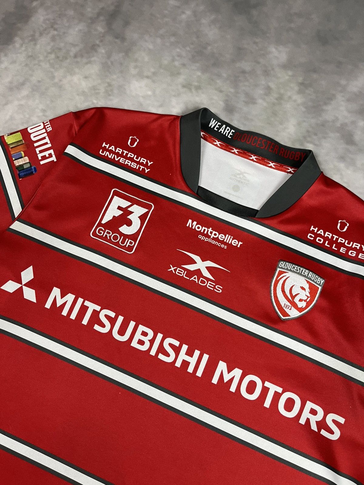 Other Gloucester Rugby Home Shirt 2018/19 – A Cherry & White Class Size US L / EU 52-54 / 3 - 6 Thumbnail
