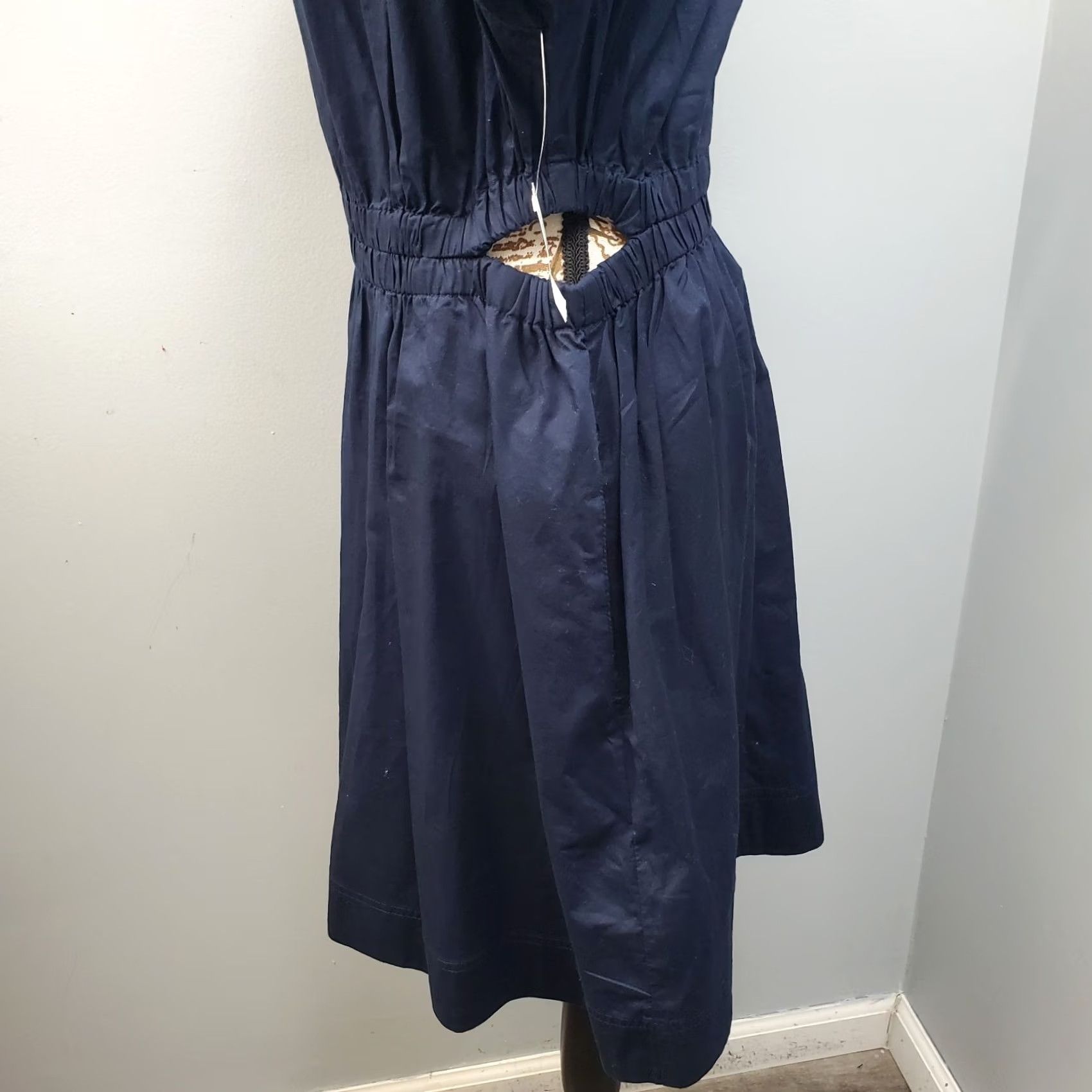 Old Navy Old Navy A-Line Dress Womens Medium Blue Smocked Waist Balloon Sleeve Boat Neck Dress Size M / US 6-8 / IT 42-44 - 7 Thumbnail