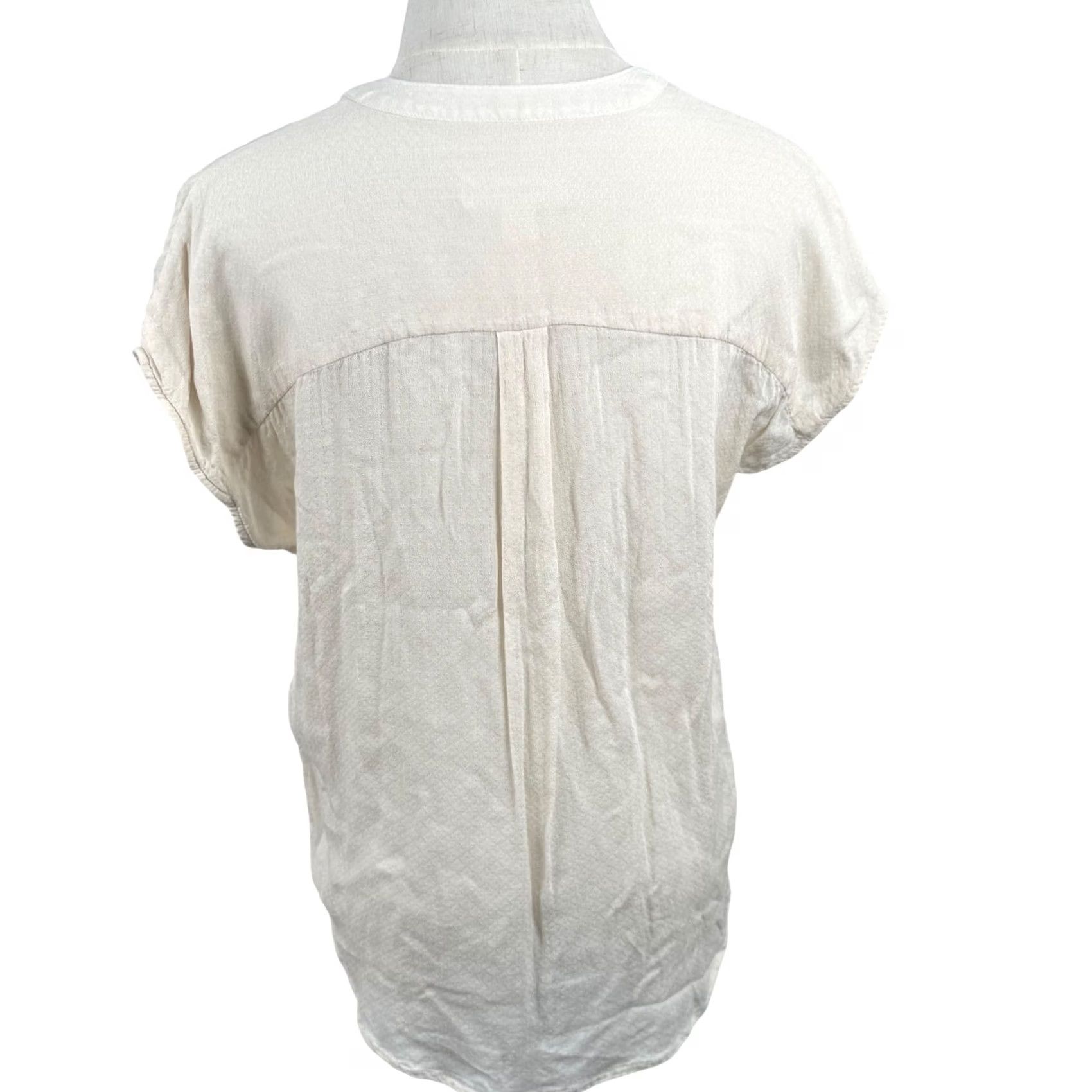 Treasure & Bond Treasure Bond Blouse S Pintuck Crochet Lace Cream Boho Beach Women Casual Size S / US 4 / IT 40 - 3 Thumbnail