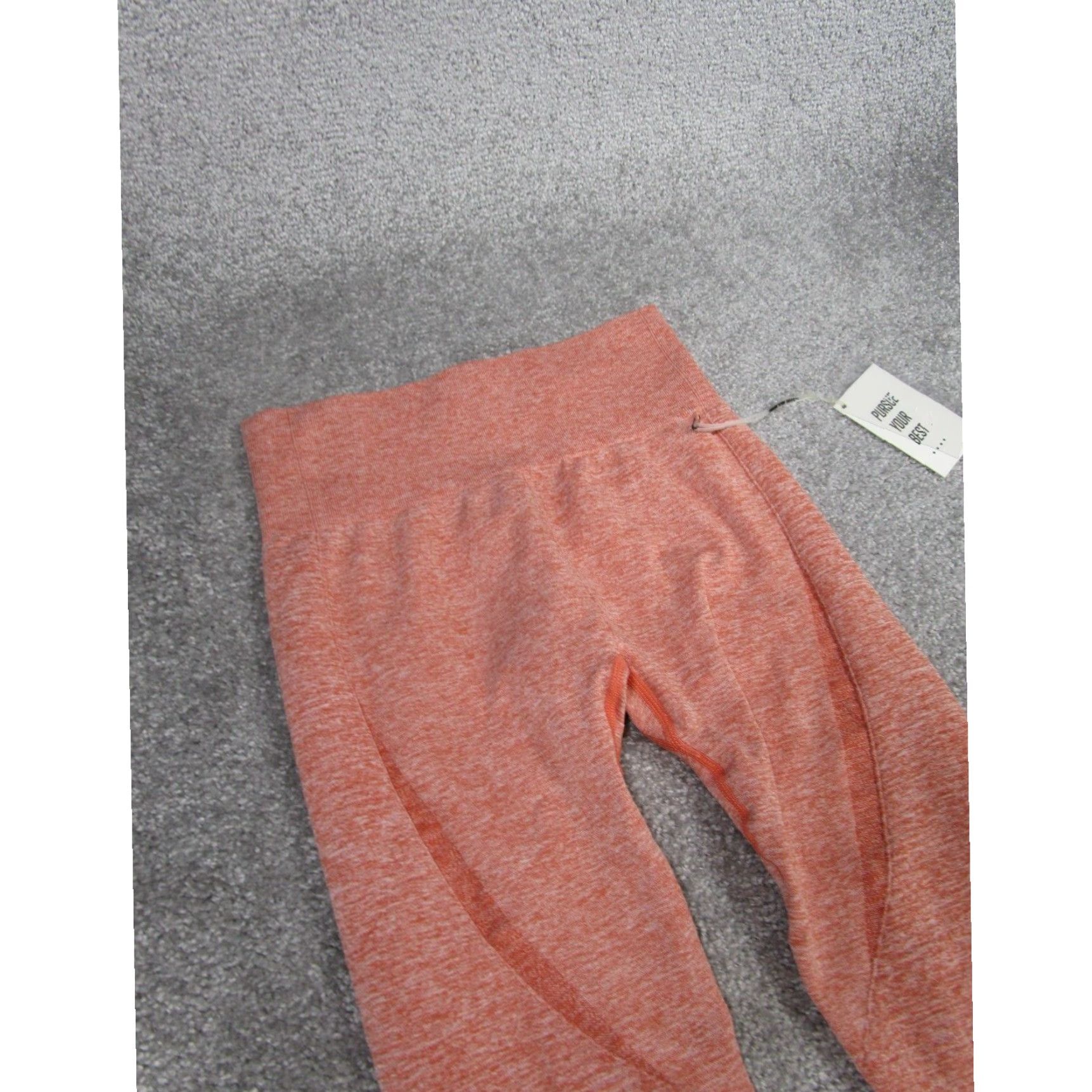 Vintage Womens Compression Leggings Small Extra Large Light Orange Size 28" / US 6 / IT 42 - 2 Thumbnail