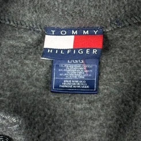 Tommy Bahama VINTAGE Tommy Bahama Flag Fleece Pullover Jacket Mens Gray Large Snap Size US L / EU 52-54 / 3 - 3 Thumbnail