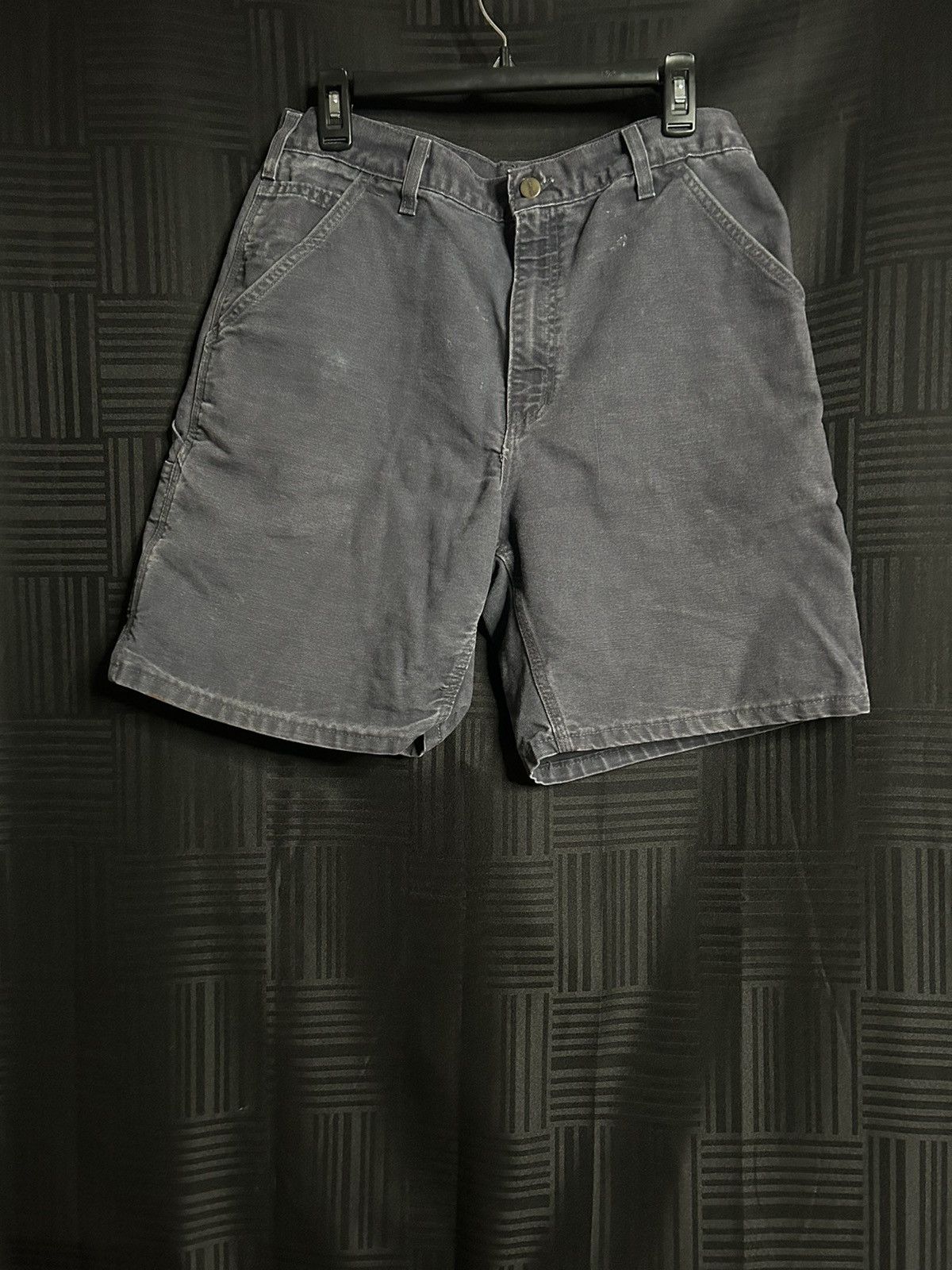 image of Vintage B25 Ptl Navy Carhartt Carpenter Shorts, Men's (Size 33)