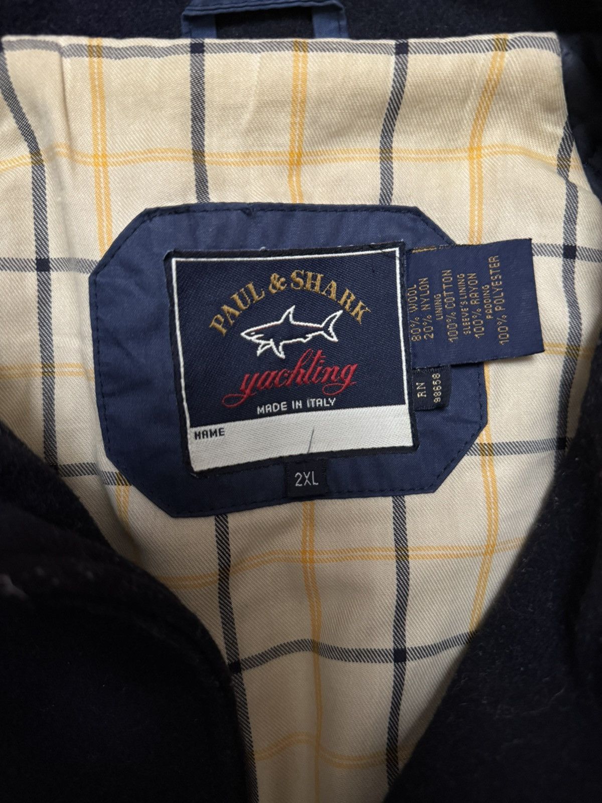 Paul & Shark Paul & Shark Navy Wool Car Coat Size US XXL / EU 58 / 5 - 3 Thumbnail