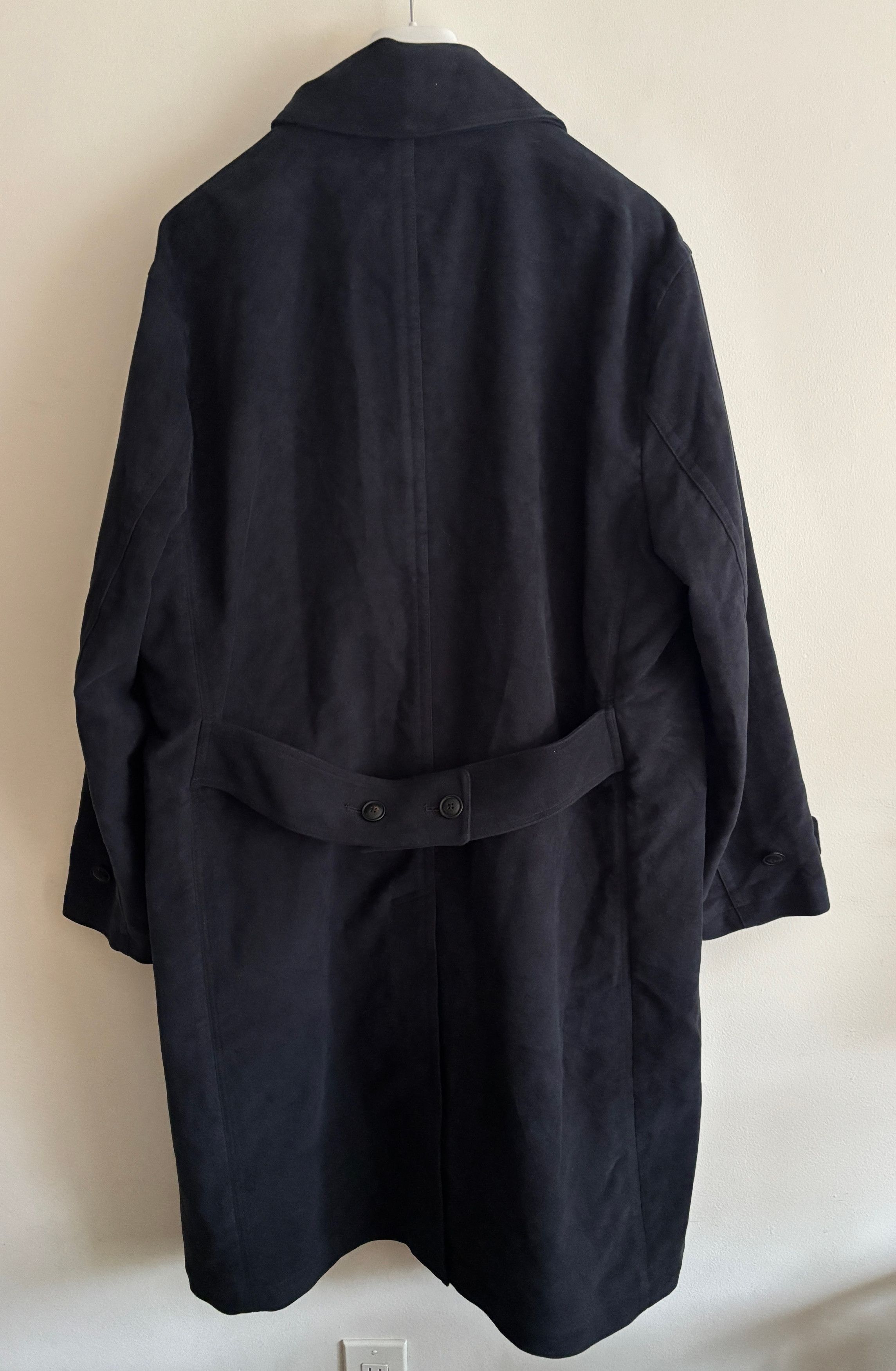 Todd Snyder USD$998 Double Breasted Moleskin Overcoat- Midnight Navy Size US XXL / EU 58 / 5 - 11 Thumbnail