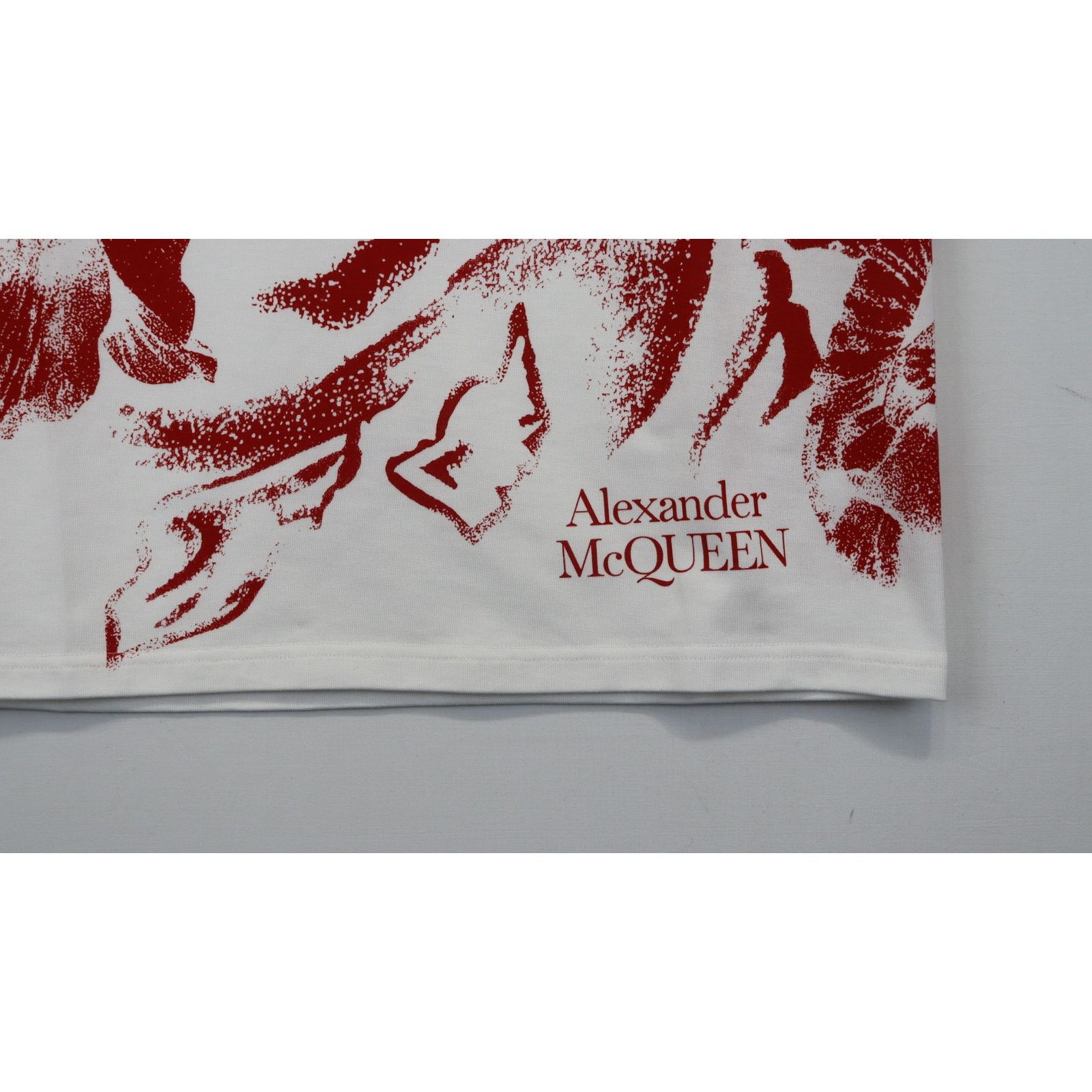 Alexander McQueen o1rshd1 ***Defective / T-Shirt in White/Red Size US S / EU 44-46 / 1 - 5 Thumbnail
