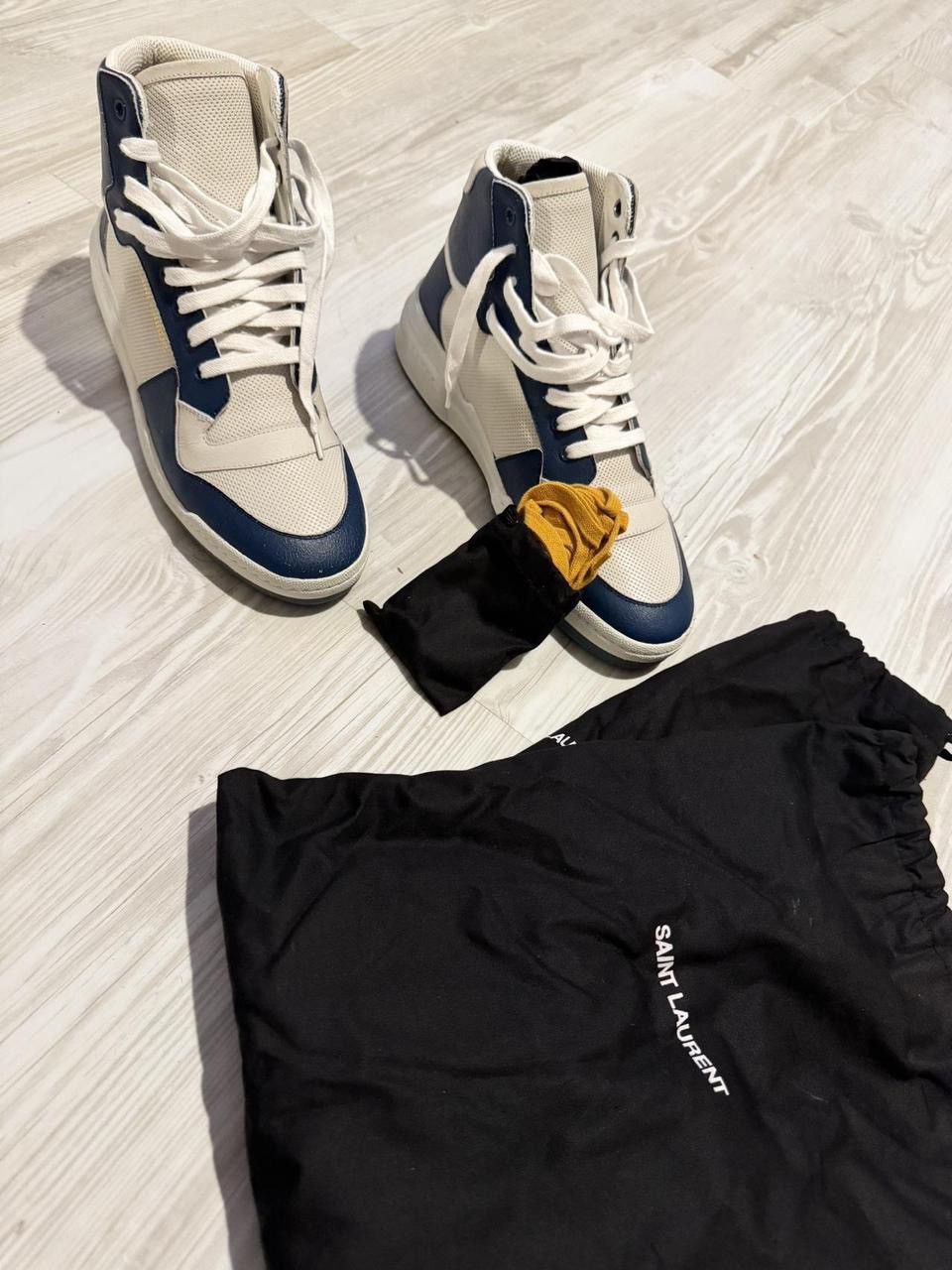 Saint Laurent Paris Saint Laurent Paris SL24 High Top Sneakers Size US 11.5 / EU 44-45 - 7 Thumbnail