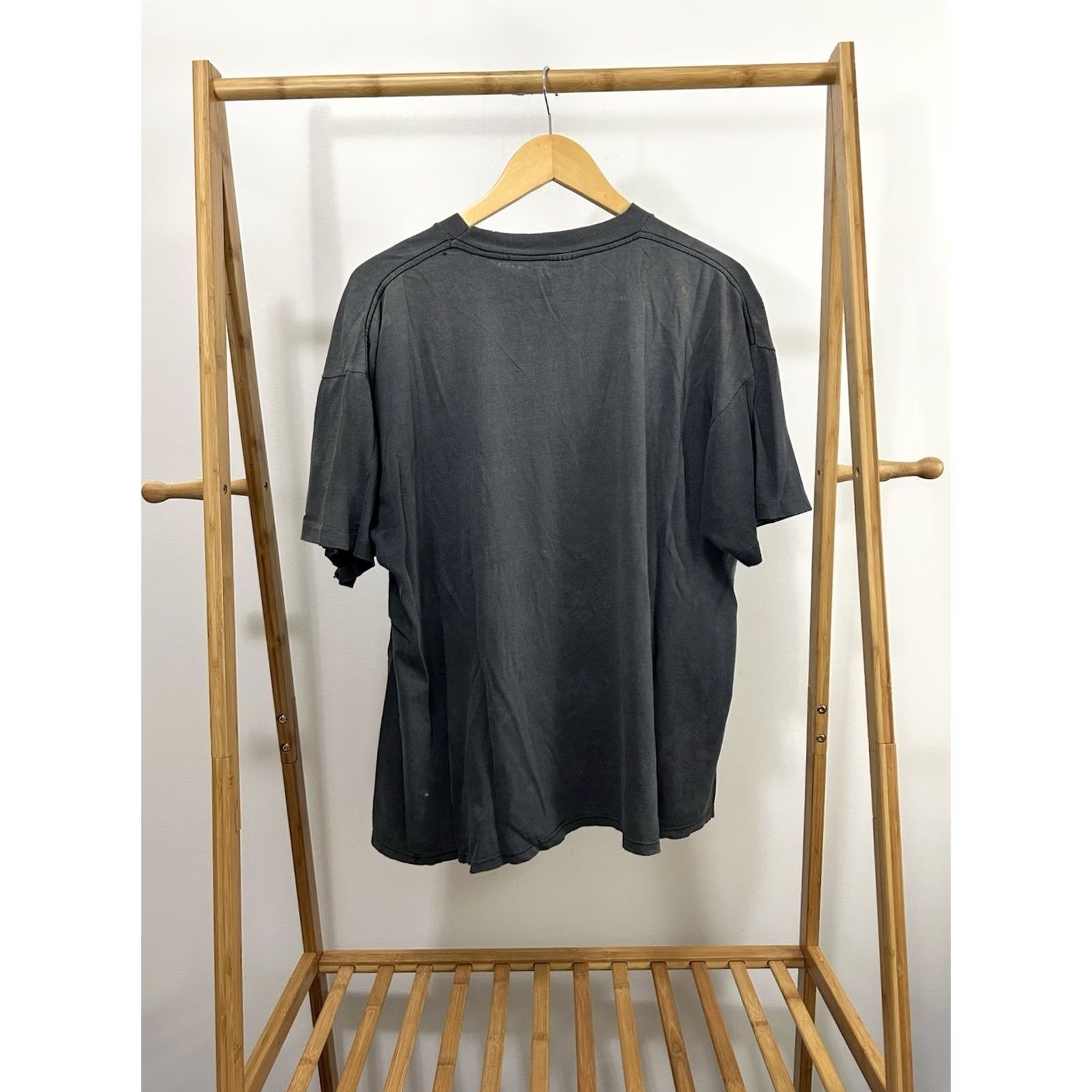 Vintage VTG 90s Weed Marijuana Chronic Skull Gradient Sun Faded Wild Oats T-Shirt XL Men Black Size US XL / EU 56 / 4 - 2 Thumbnail