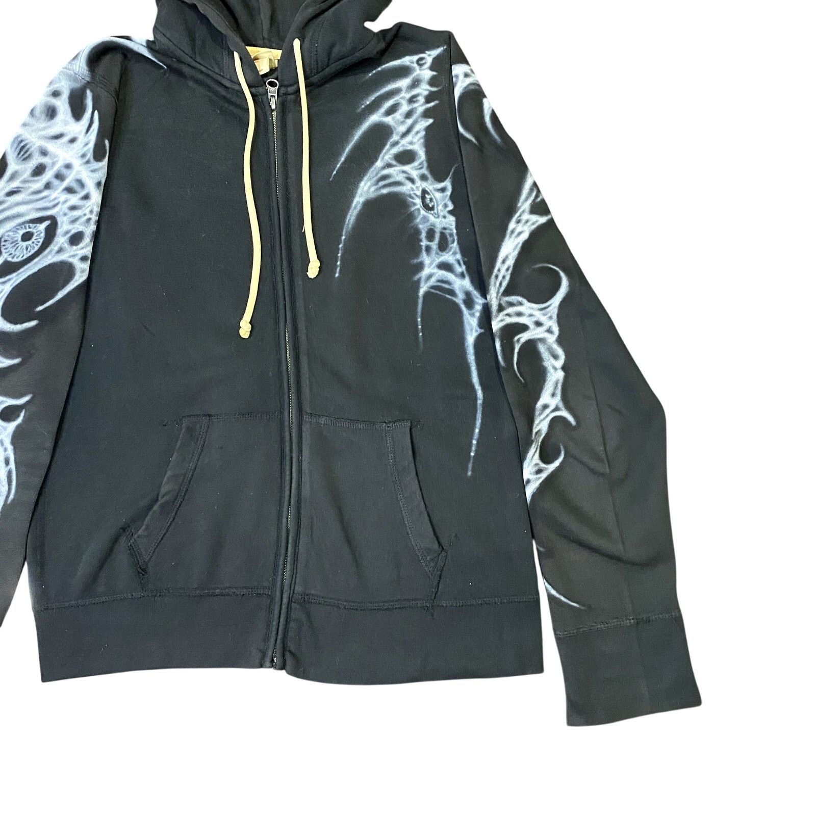Mossimo Custom Airbrushed DIY Bio Orangic Art to Wear ZipUp Hoodie M Size M / US 6-8 / IT 42-44 - 5 Thumbnail