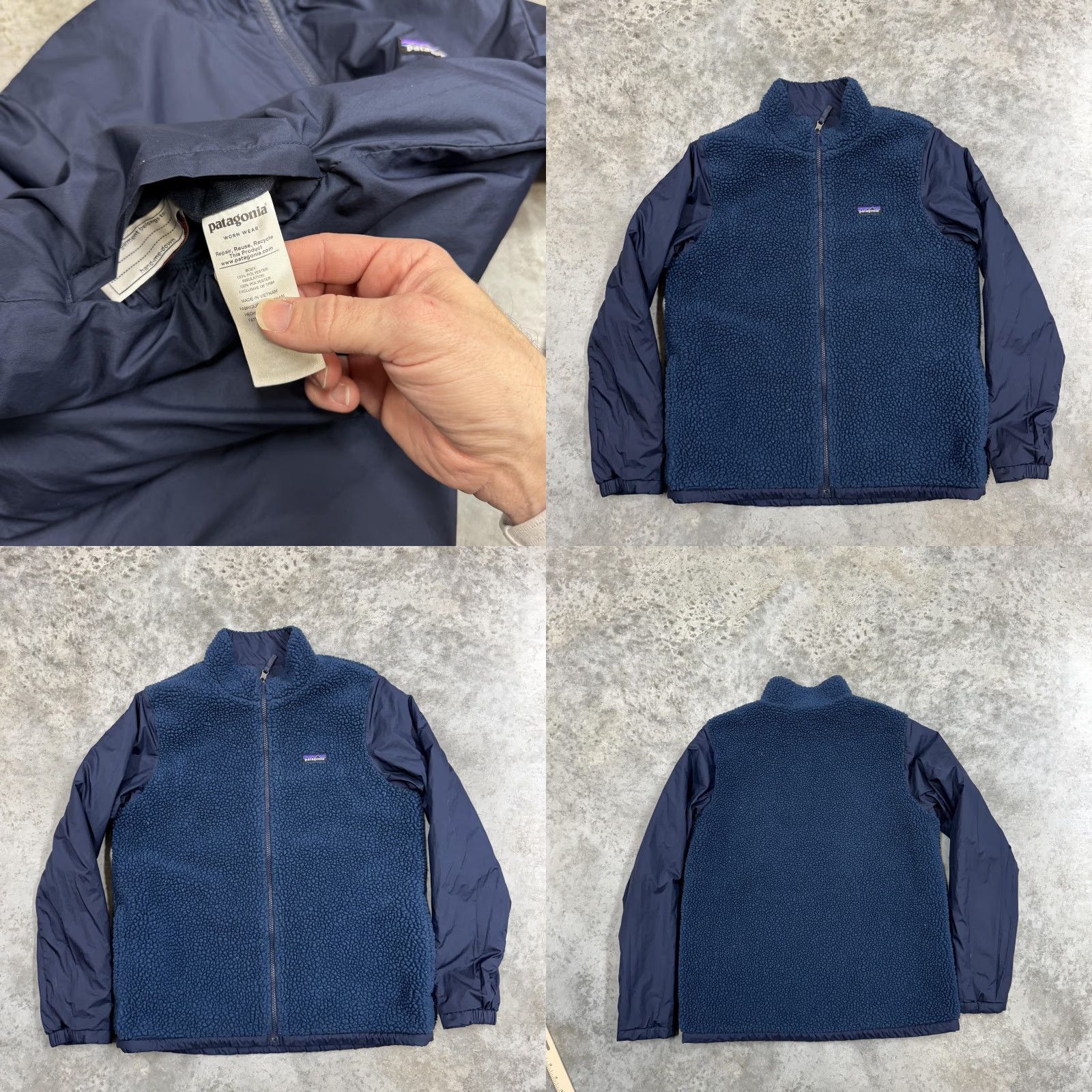 Patagonia Patagonia Jacket Mens Small Blue Reversible Fleece Full Zip Windbreaker Outdoor Size US L / EU 52-54 / 3 - 8 Thumbnail