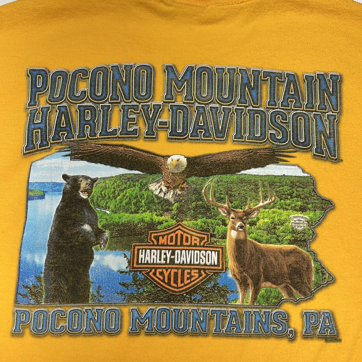 Harley Davidson Harley Davidson Tee Shirt Yellow Pocono PA Bike Motorcycle Size US L / EU 52-54 / 3 - 11 Thumbnail