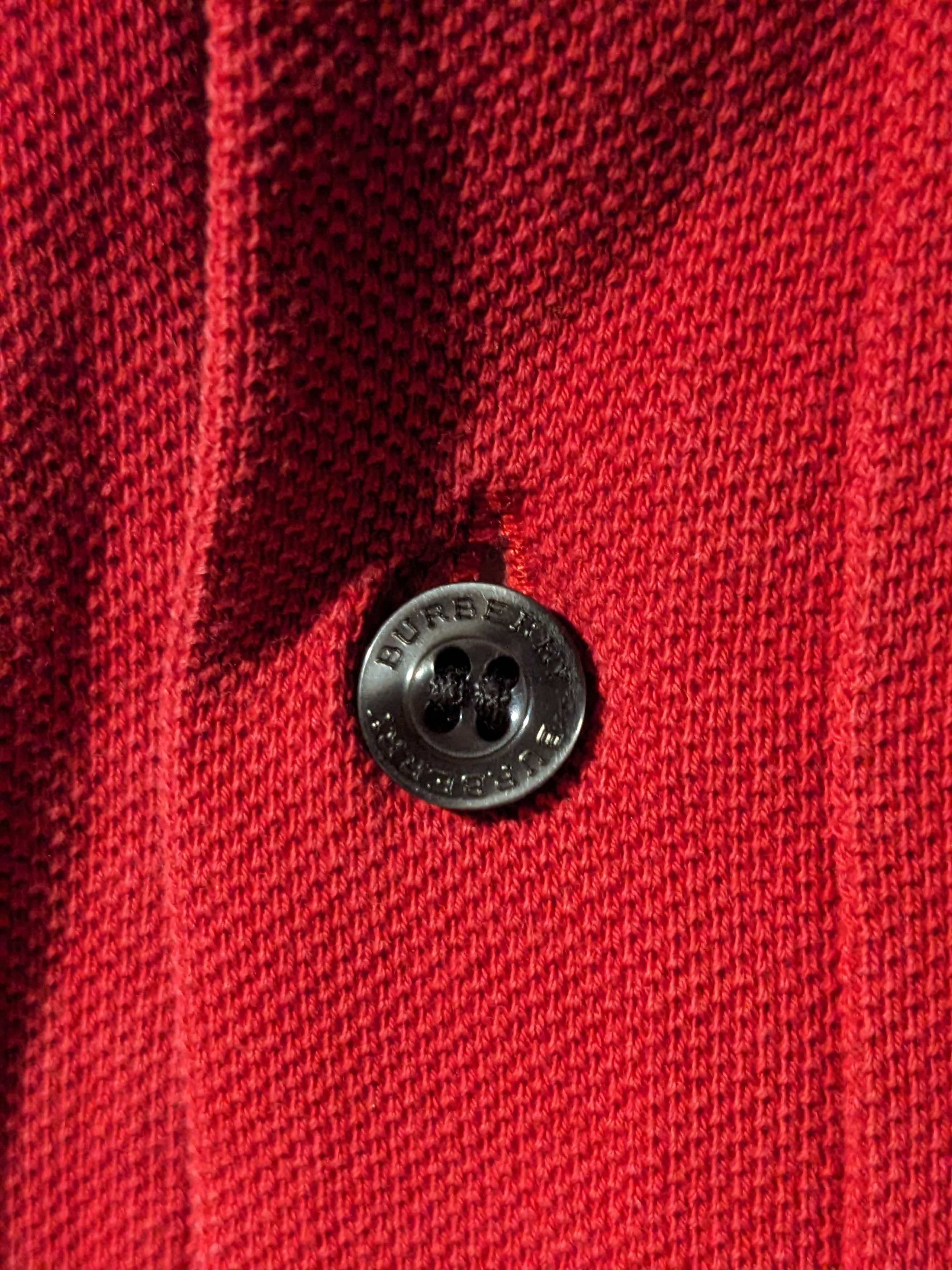 Burberry × Designer Burberry London Classic Fit Red X-Large Polo Shirt Size US XL / EU 56 / 4 - 3 Thumbnail
