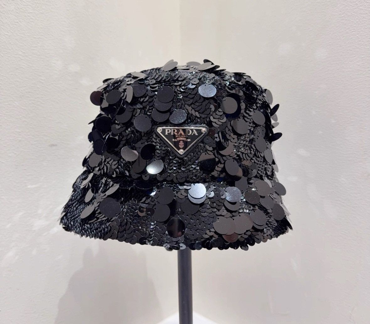 Prada Prada Size S Metal triangle sequin fisherman's hat size S Size ONE SIZE - 1 Thumbnail