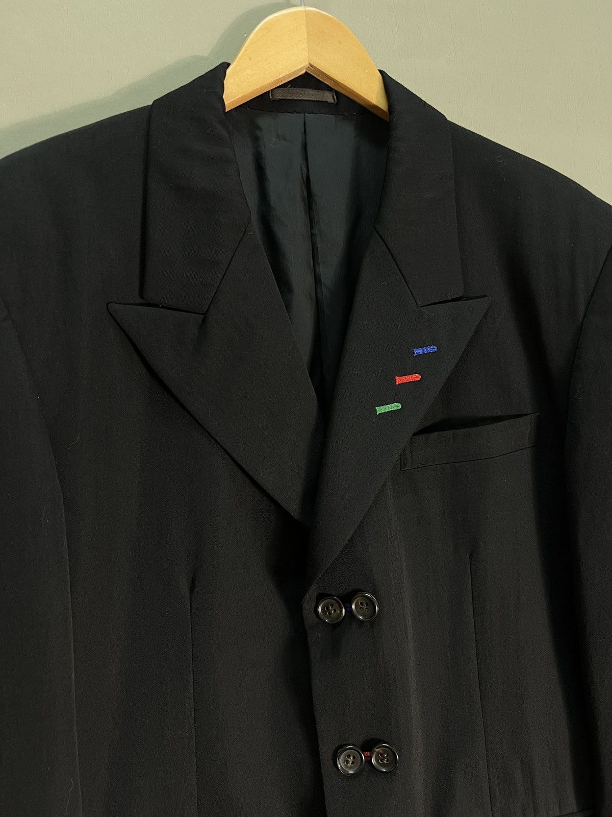 Comme des Garcons Homme Plus Vintage 1988 Comme Des Garçons black Wool Blazer Size 42R - 4 Thumbnail