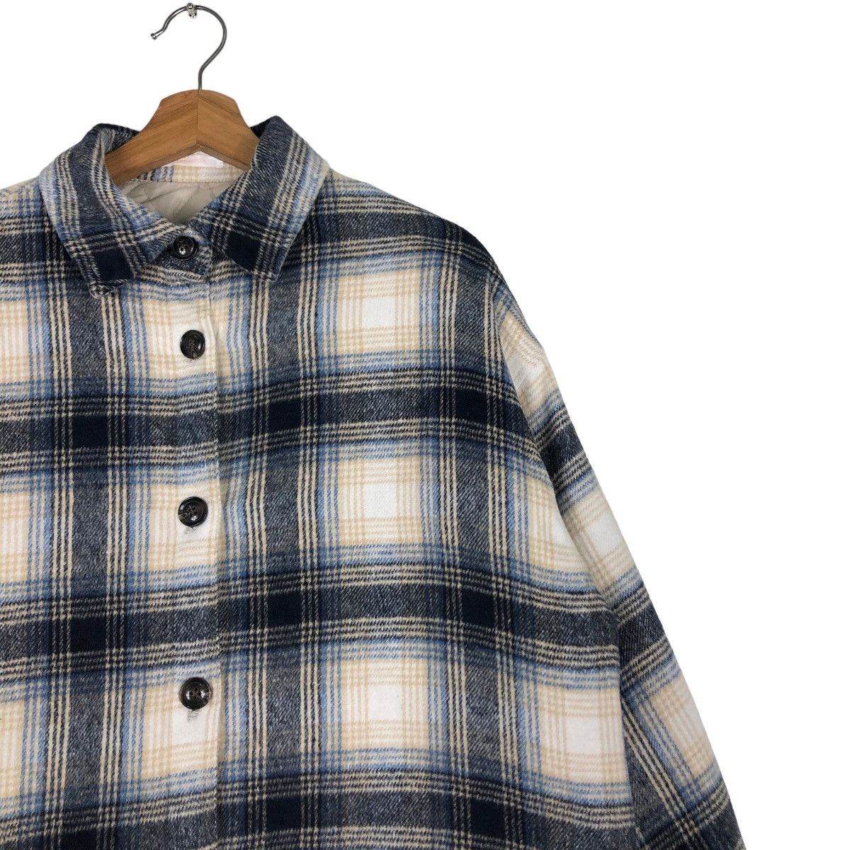 Japanese Brand Vtg Wool Flannel Jacket Worker Lunacion Issey Miyake Tartan Size US L / EU 52-54 / 3 - 6 Thumbnail