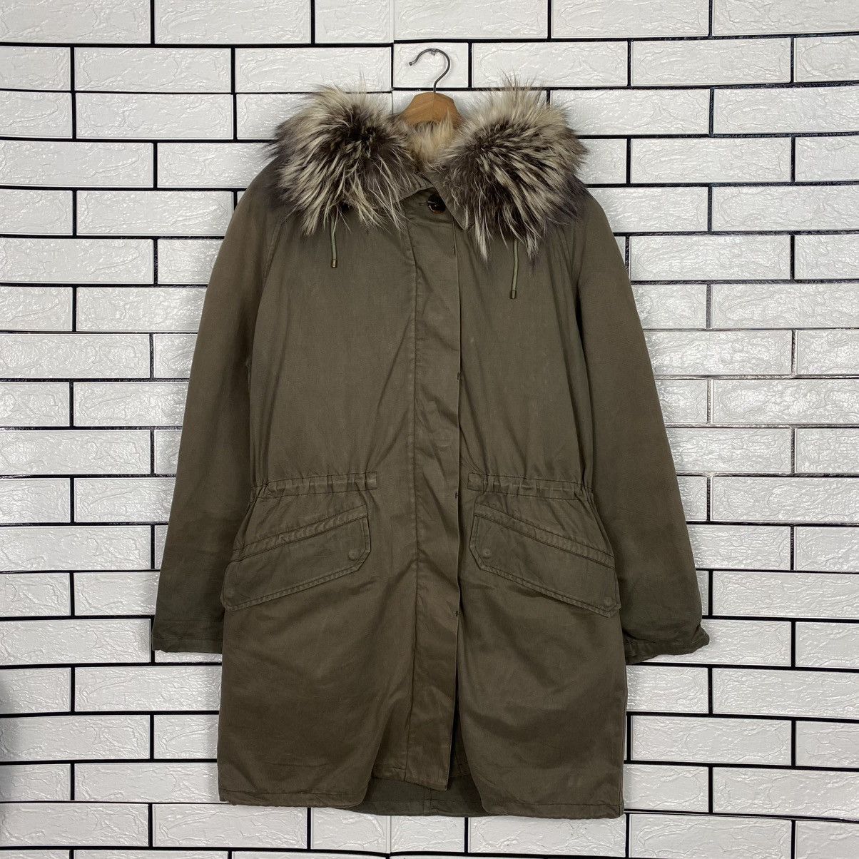 Yves Salomon 🔥PARKA JACKET DESIGN FUR BLANKET ARMY YVES SALOMON Size XS / US 0-2 / IT 36-38 - 1 Thumbnail