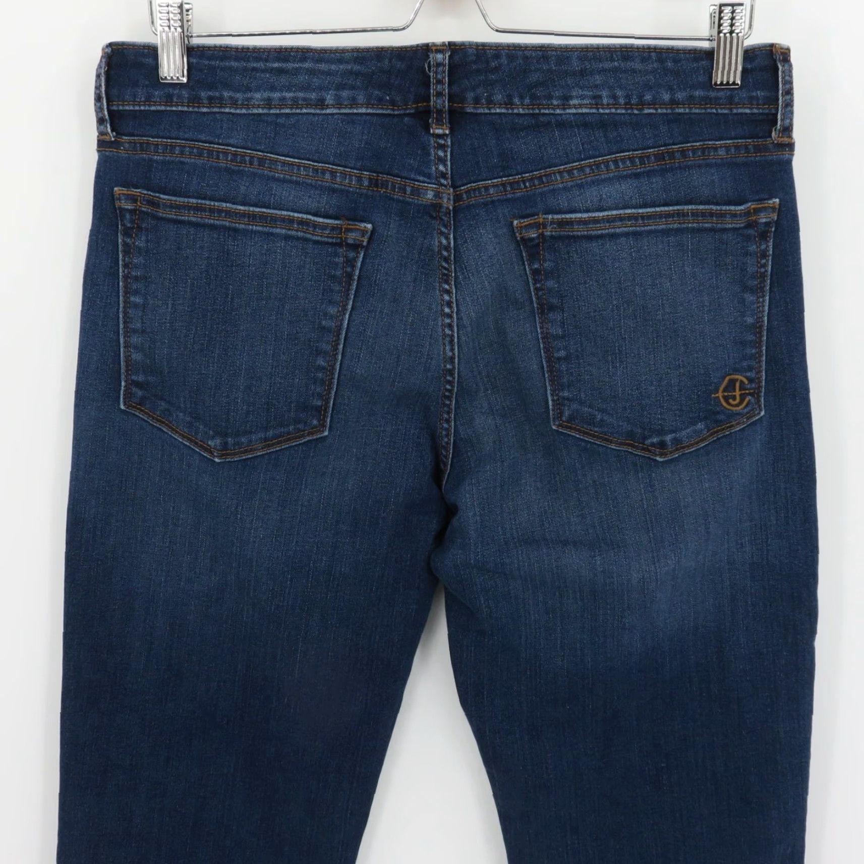 Vintage Cookie Johnson Women Jeans 31 Blue Denim 5-Pocket Straight Mid Rise Cotton Blend Vintage? No. Size 24" / US 00 / IT 34 - 5 Thumbnail