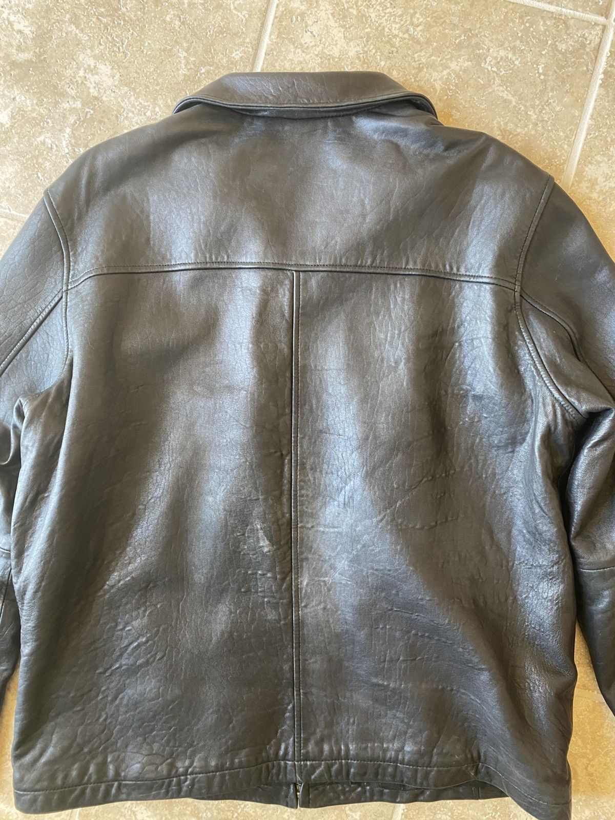 Calvin Klein Clavin Klein Vintage Black Leather Jacket Mens Large Size US L / EU 52-54 / 3 - 11 Thumbnail