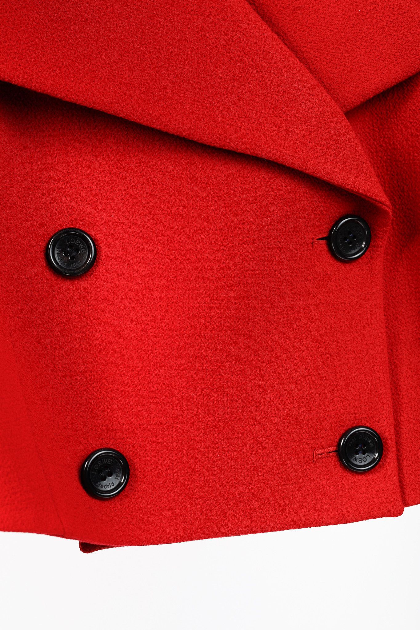 Loewe Loewe Red Crepe Double-Breasted Cropped Blazer Size M / US 6-8 / IT 42-44 - 7 Thumbnail