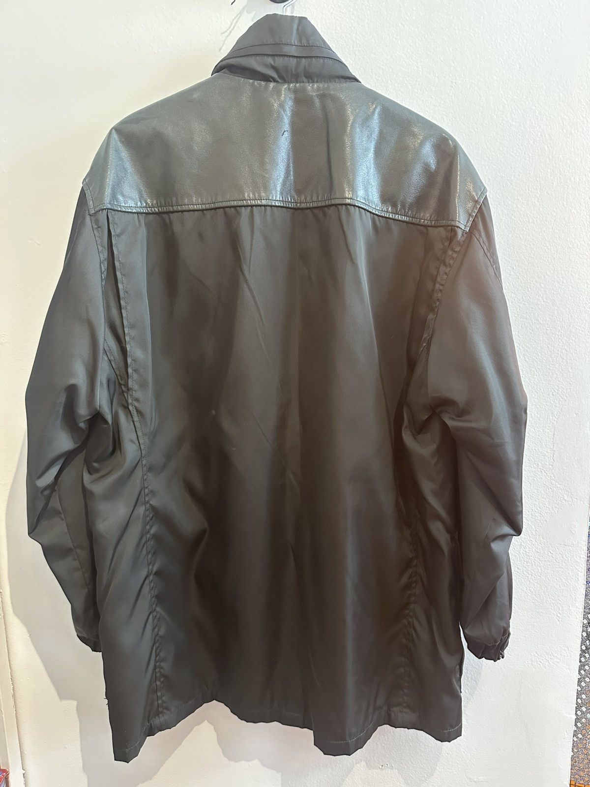 Prada Vintage Prada Leather and Nylon Field Jacket Size US L / EU 52-54 / 3 - 2 Thumbnail