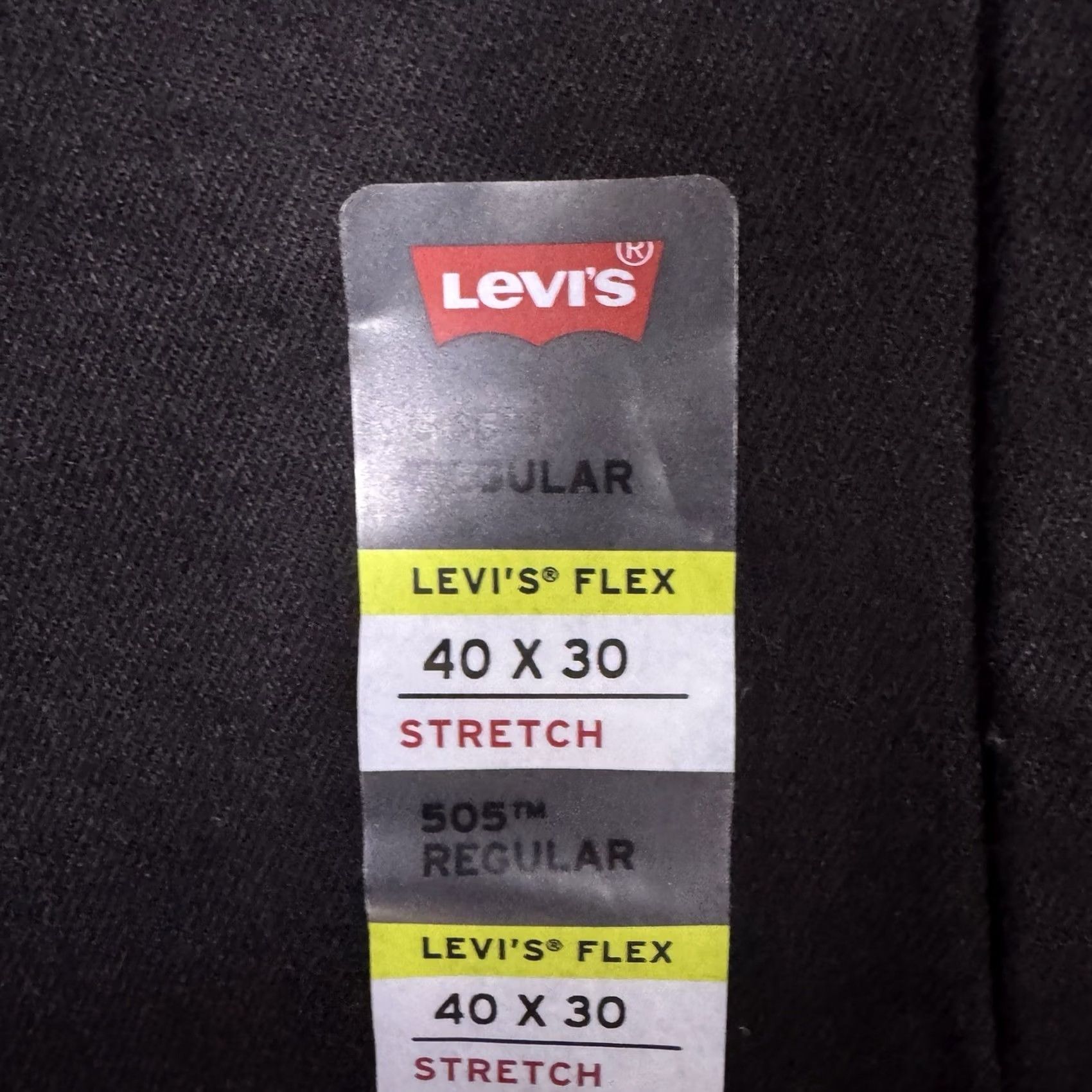 Levi's Levis 505 Jeans Mens 40x30 Regular Fit Flex Stretch Black Denim Performance Size US 40 / EU 56 - 4 Thumbnail
