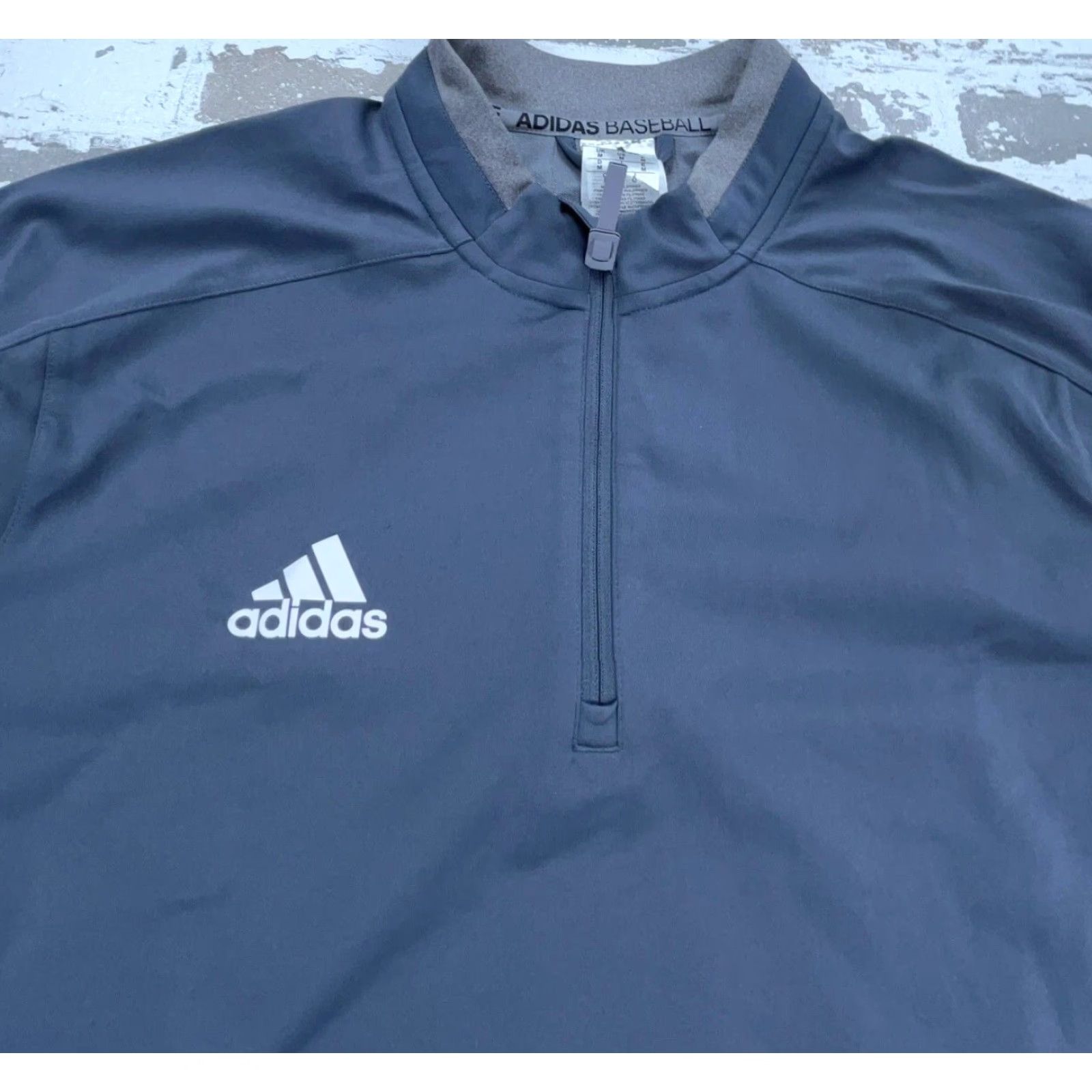 Adidas Adidas Jacket Men Medium Gray Performance Baseball Windbreaker Batting Pull Over Size US M / EU 48-50 / 2 - 4 Thumbnail
