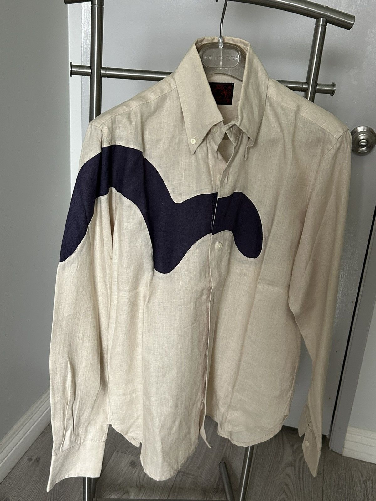 Evisu Rare Linen Dress Shirt by Evisu Size US M / EU 48-50 / 2 - 1 Thumbnail