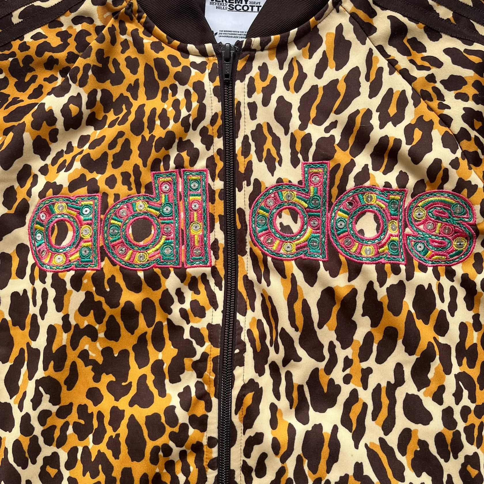 Adidas × Jeremy Scott Adidas Jeremy Scott 2015 Leopard Sequin Track Jacket Size US S / EU 44-46 / 1 - 4 Thumbnail