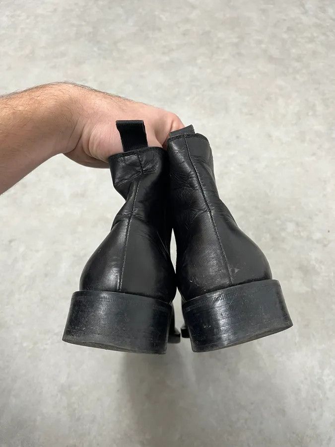 Giorgio Armani 2000s Giorgio Armani Black Leather Ankle Boots Size US 7.5 / EU 40-41 - 7 Thumbnail