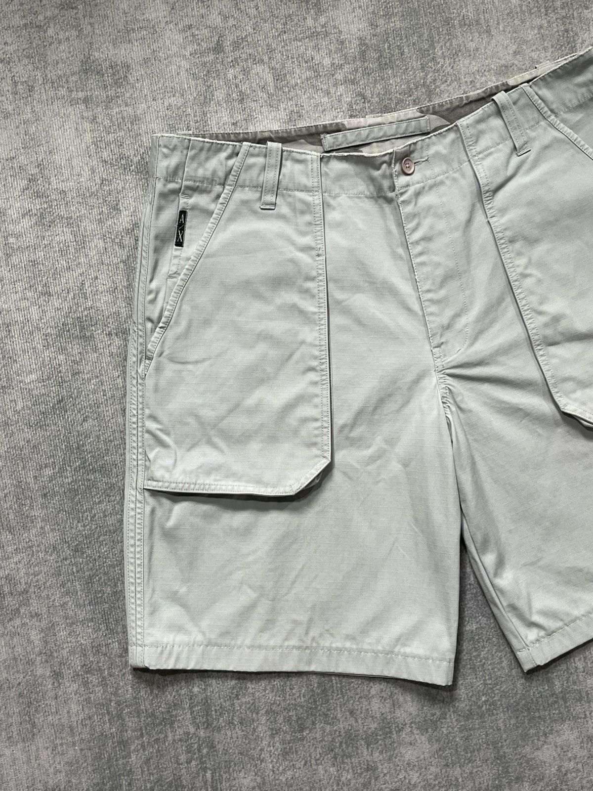 Armani Exchange × Vintage Armani Exchange Vintage ripstop shorts light grey Size US 32 / EU 48 - 2 Thumbnail