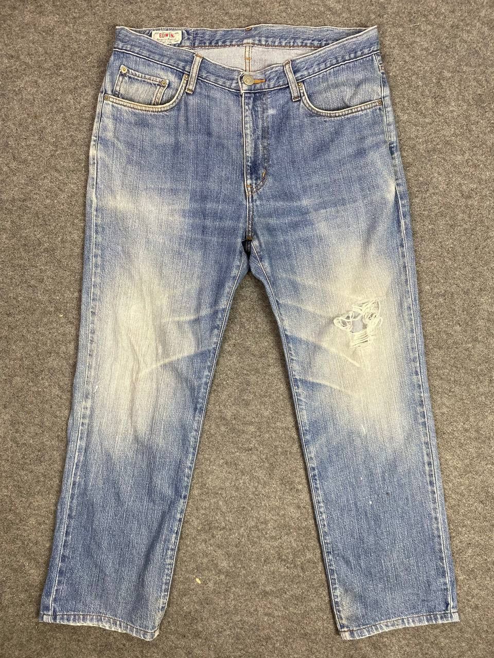 Edwin vintage edwin distressed denim nice design Size US 37 - 6 Thumbnail