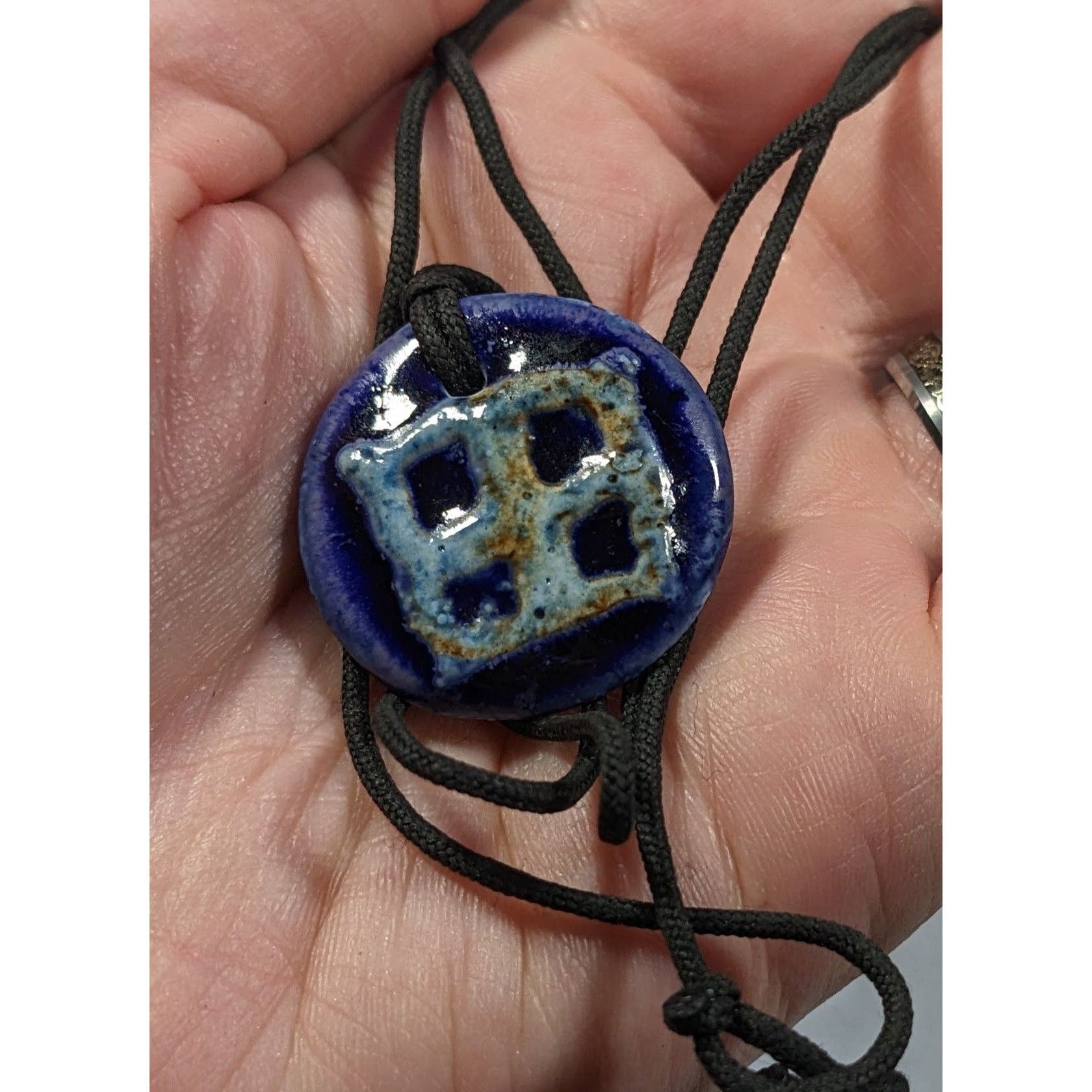 Other Handmade Ceramic Blue Glazed Pendant Necklace Size ONE SIZE - 9 Thumbnail