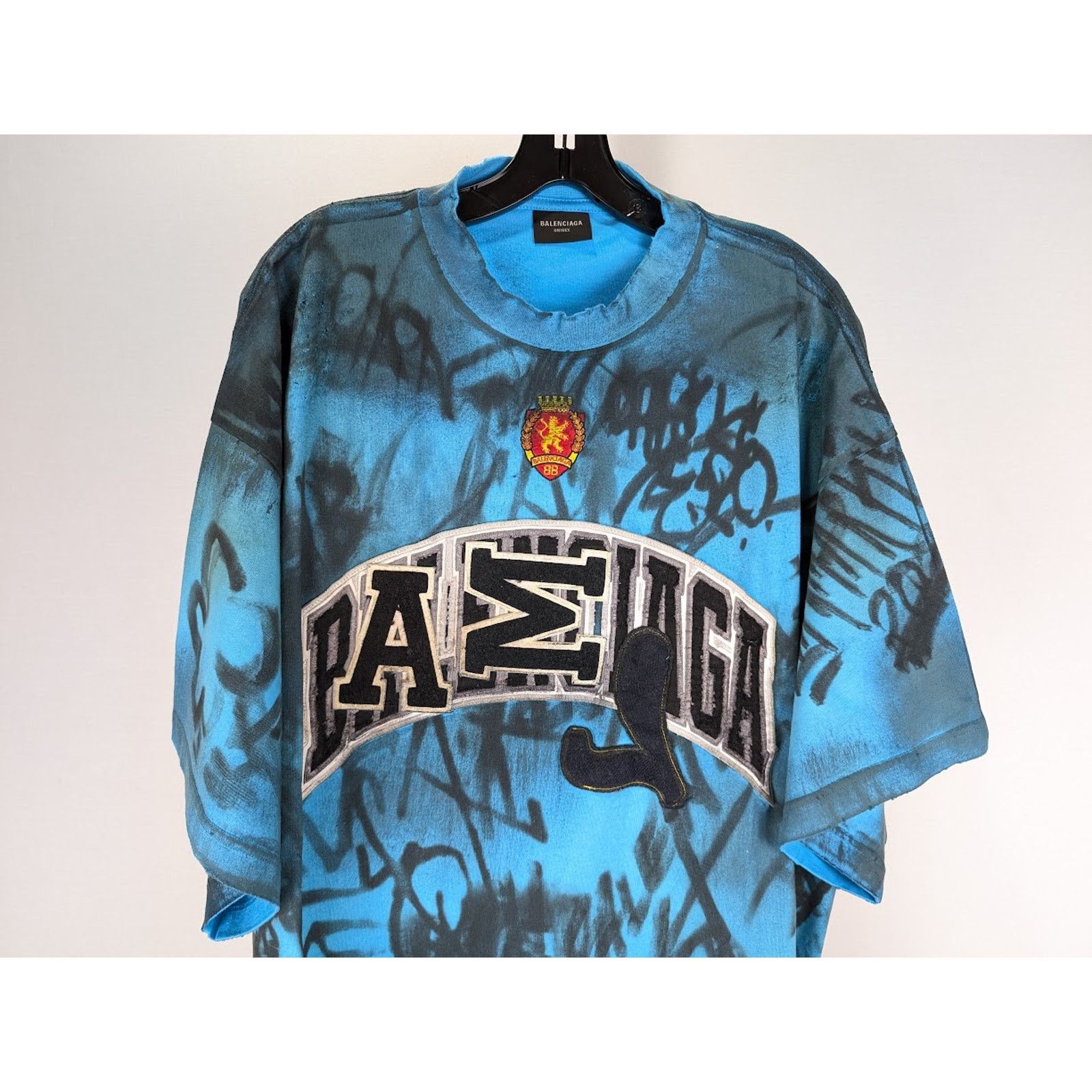 Balenciaga o1rshd1 Oversized T-Shirt Skater Graffiti in Azure Size US S / EU 44-46 / 1 - 6 Thumbnail