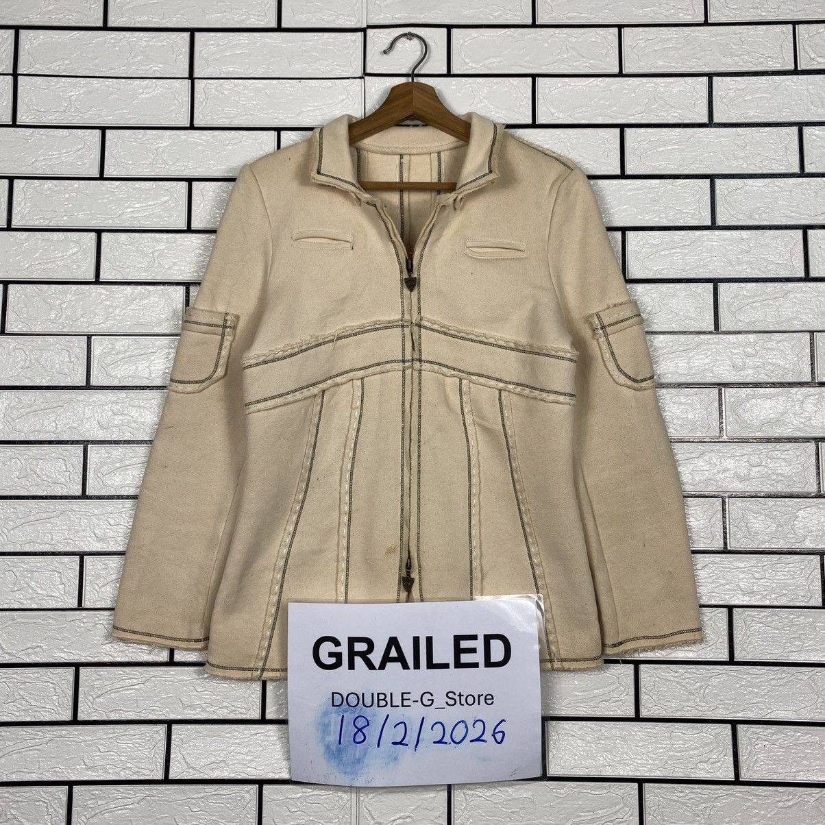 Japanese Brand 📌Vintage Wool Zipper Jacket Via Faburicca Issey Miyake Size US M / EU 48-50 / 2 - 1 Thumbnail