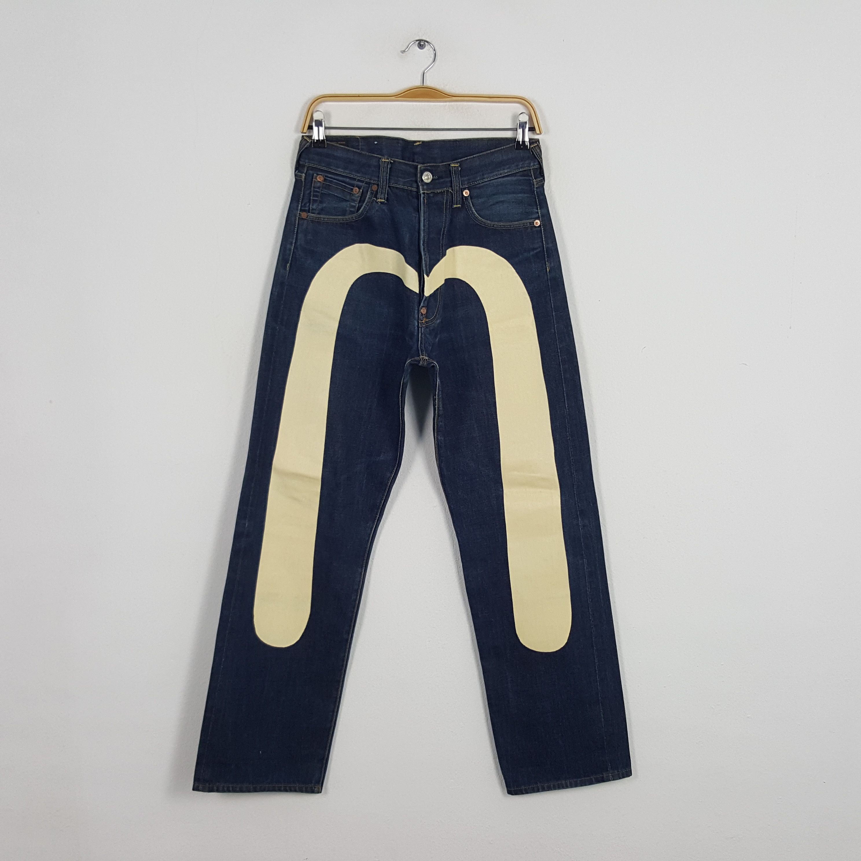 Vintage Evisu Japanese Brand Daicock Custom Art Denim Jeans
